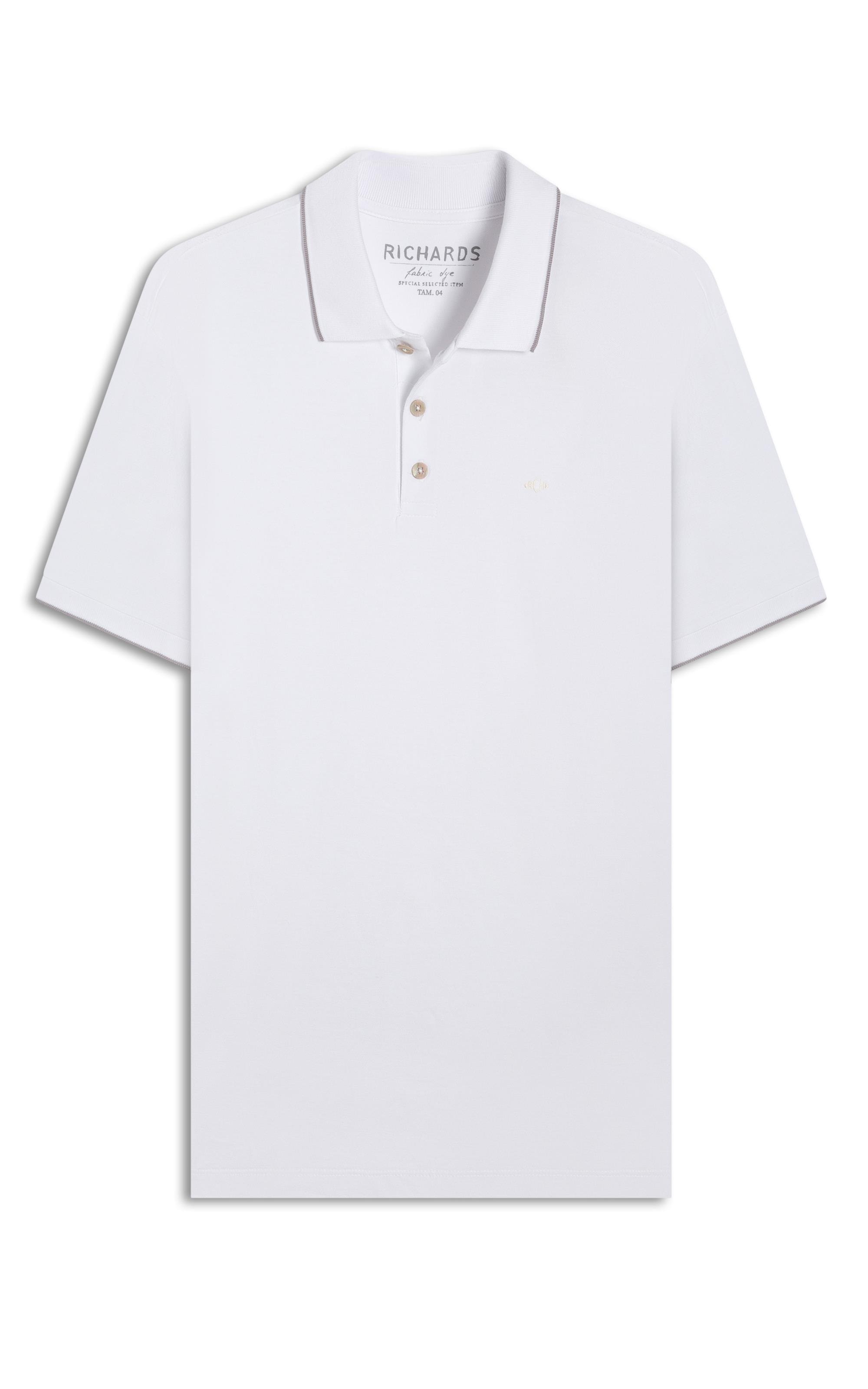 Polo Piquet Friso Branco