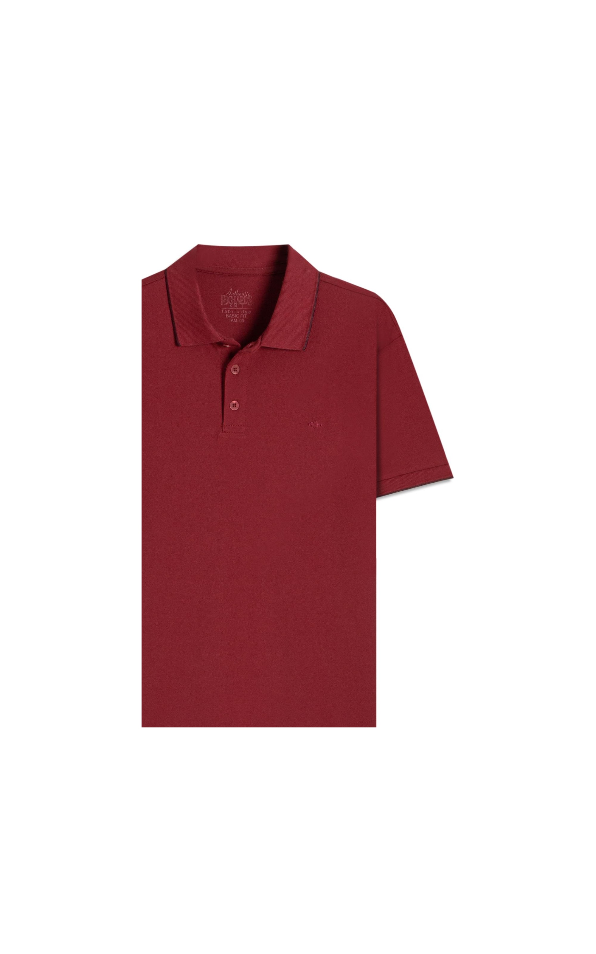 Polo Piquet Friso Cereja