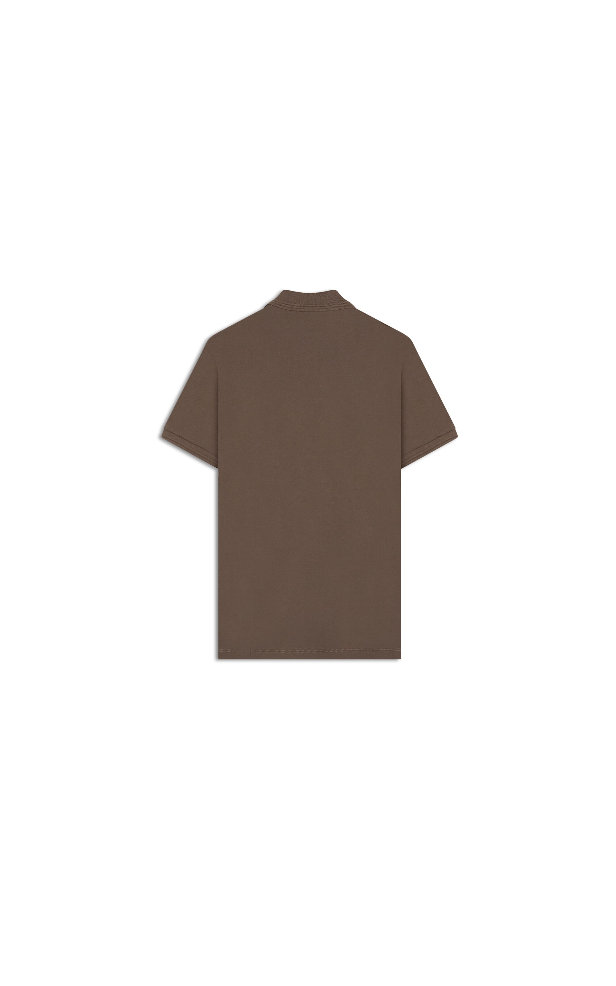 Polo Piquet Friso Dp Jacquard Basic Fit Tabaco