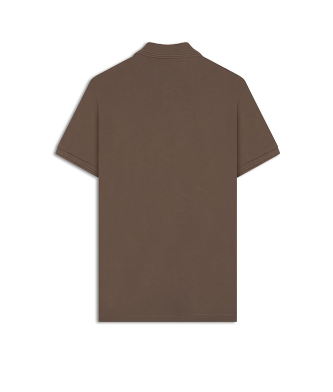 Polo Piquet Friso Dp Jacquard Basic Fit Tabaco