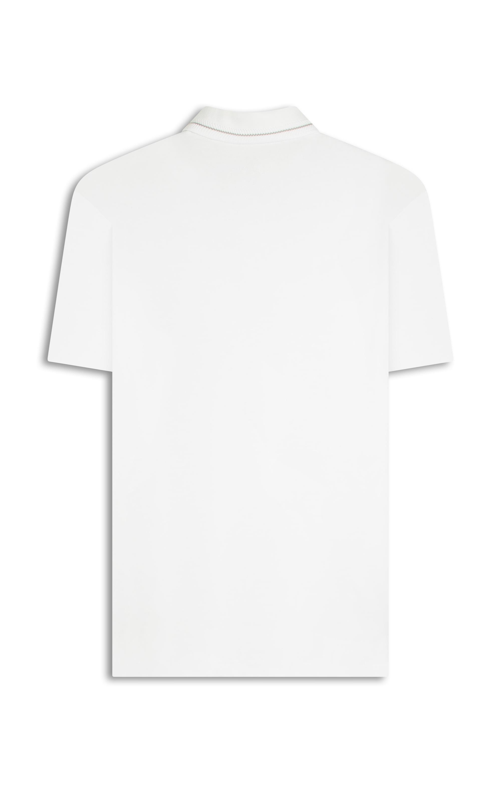 Polo Piquet Friso Jacquard Mc Bf Branco