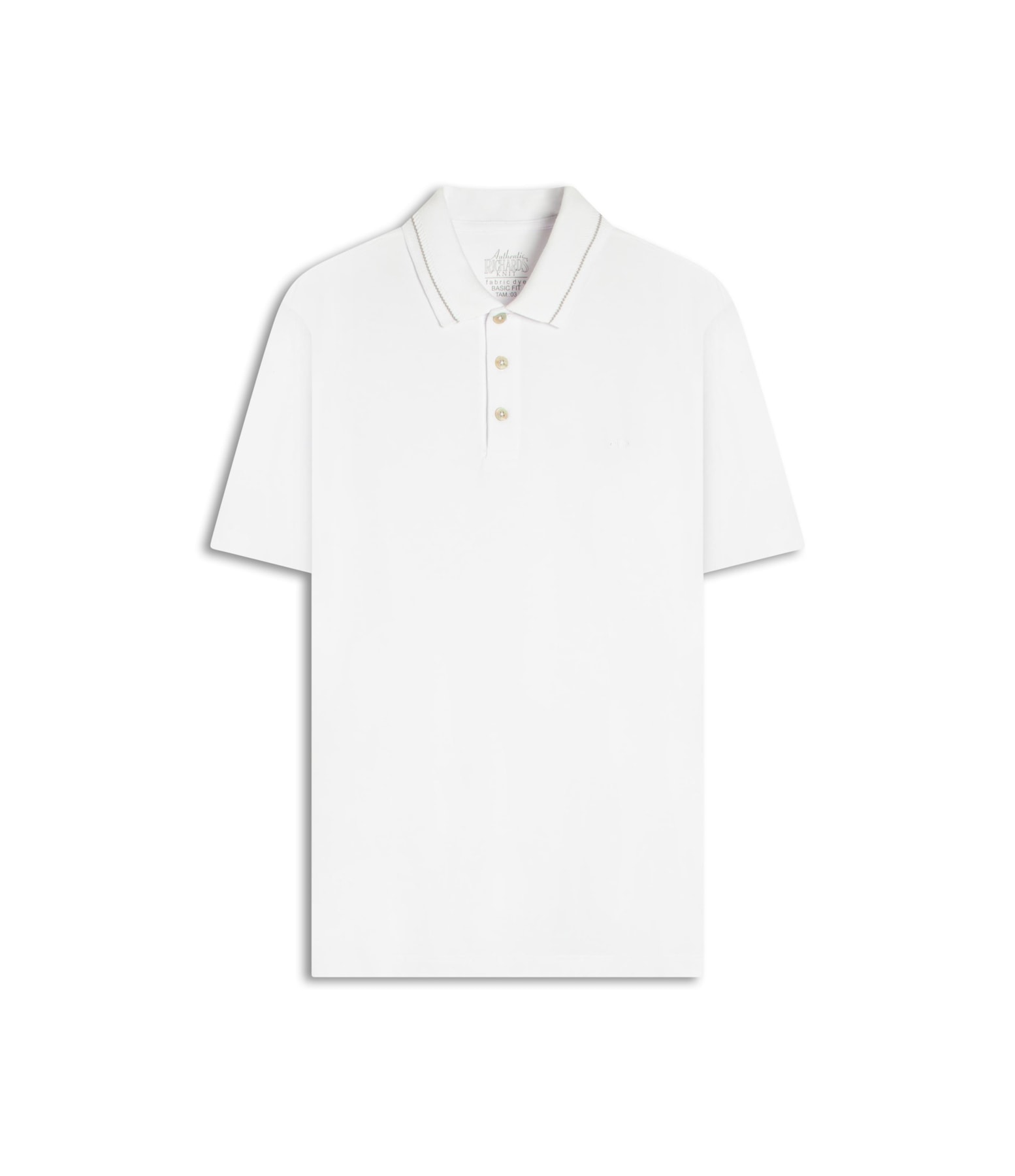 Polo Piquet Friso Jacquard Mc Bf Branco