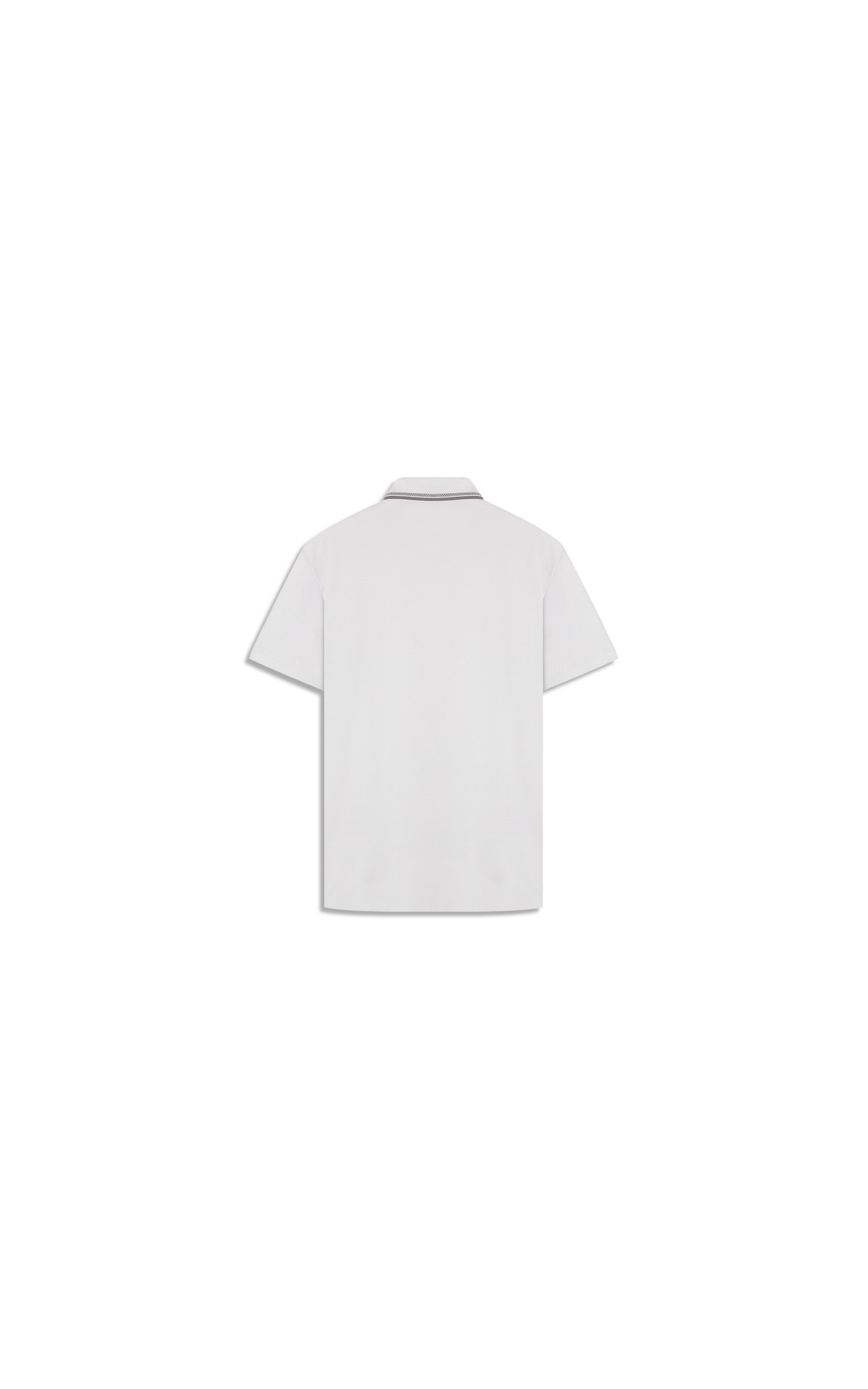 Polo Piquet Friso Jacquard Prata