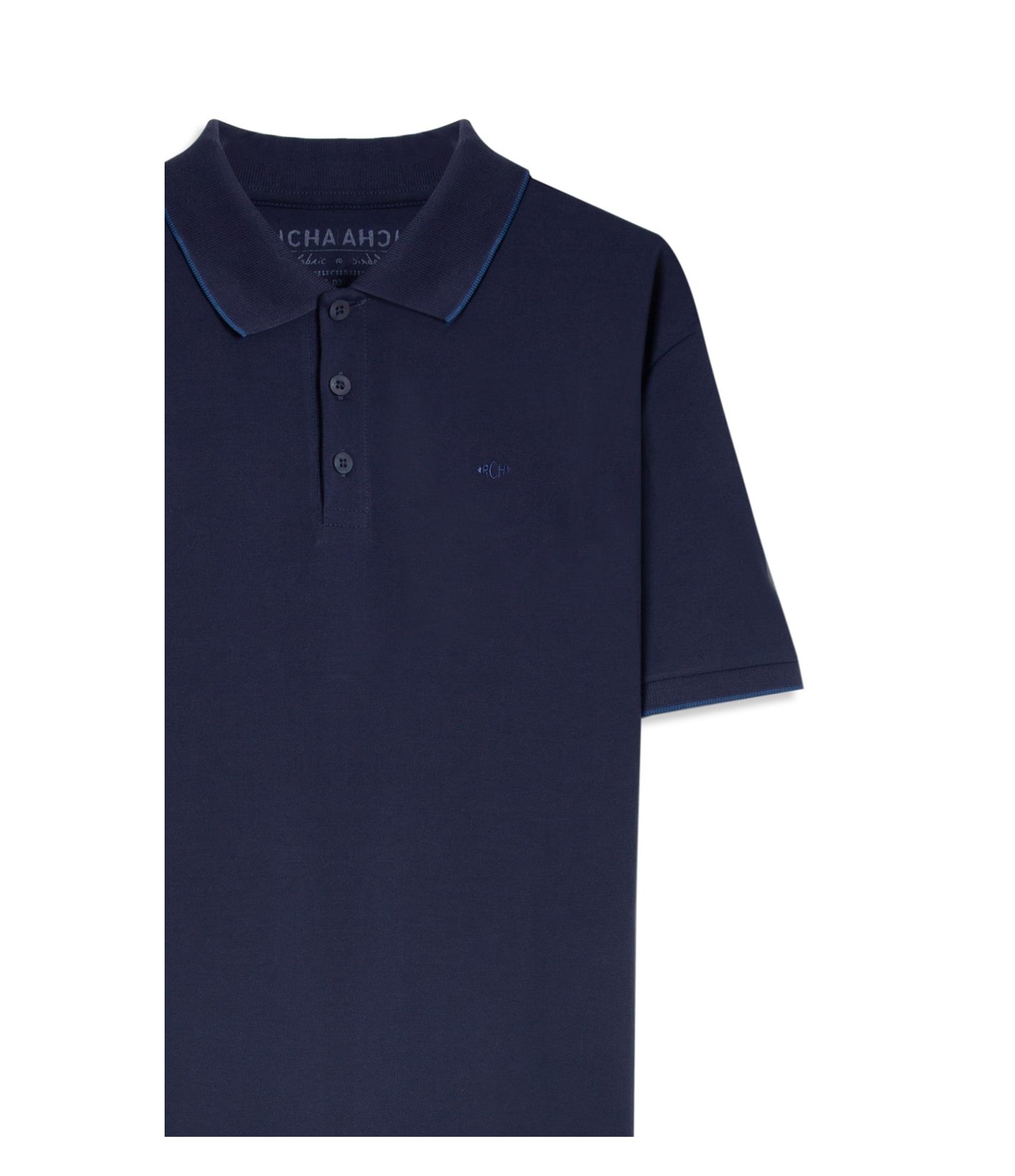 Polo Piquet Friso Marinho