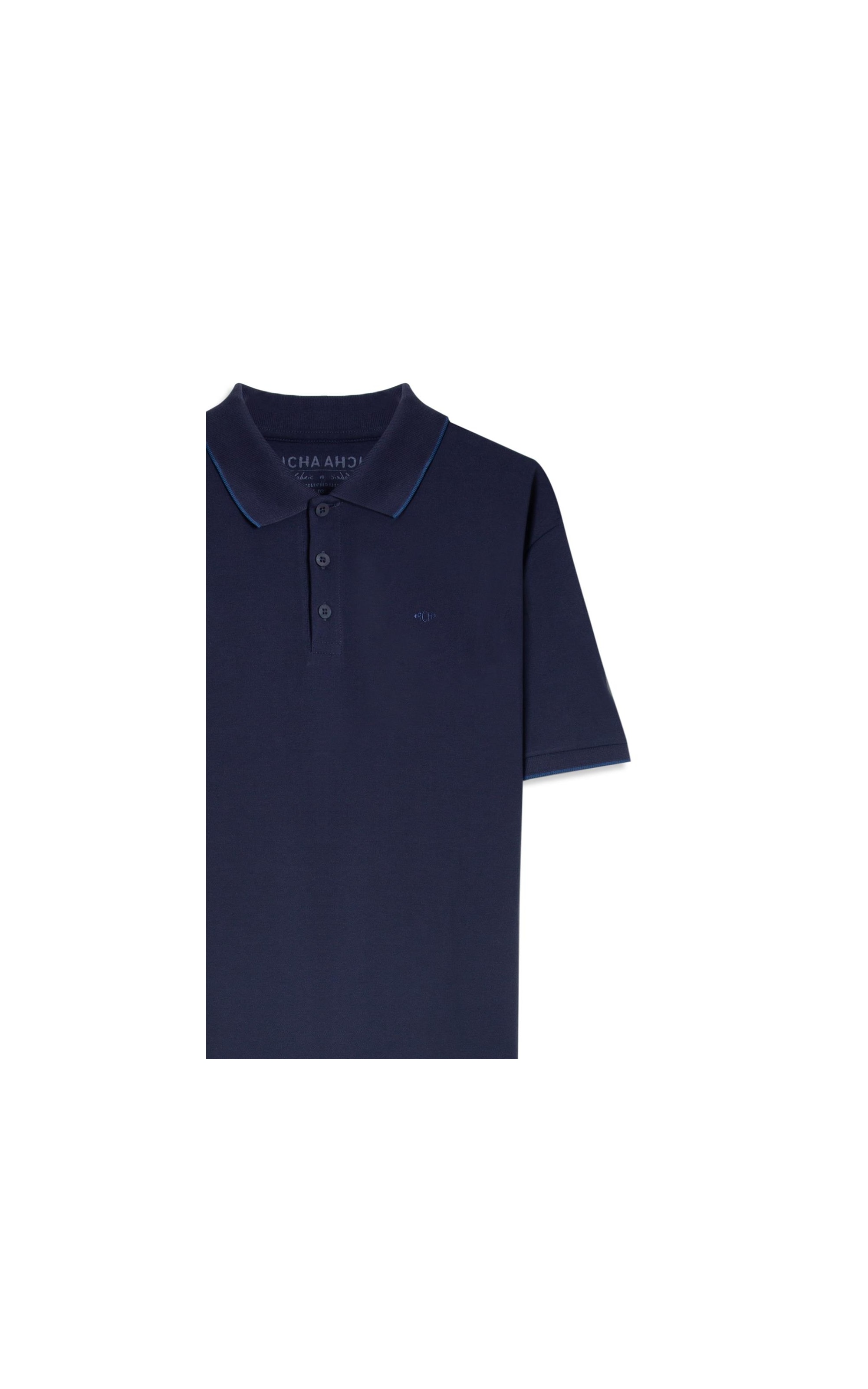 Polo Piquet Friso Marinho