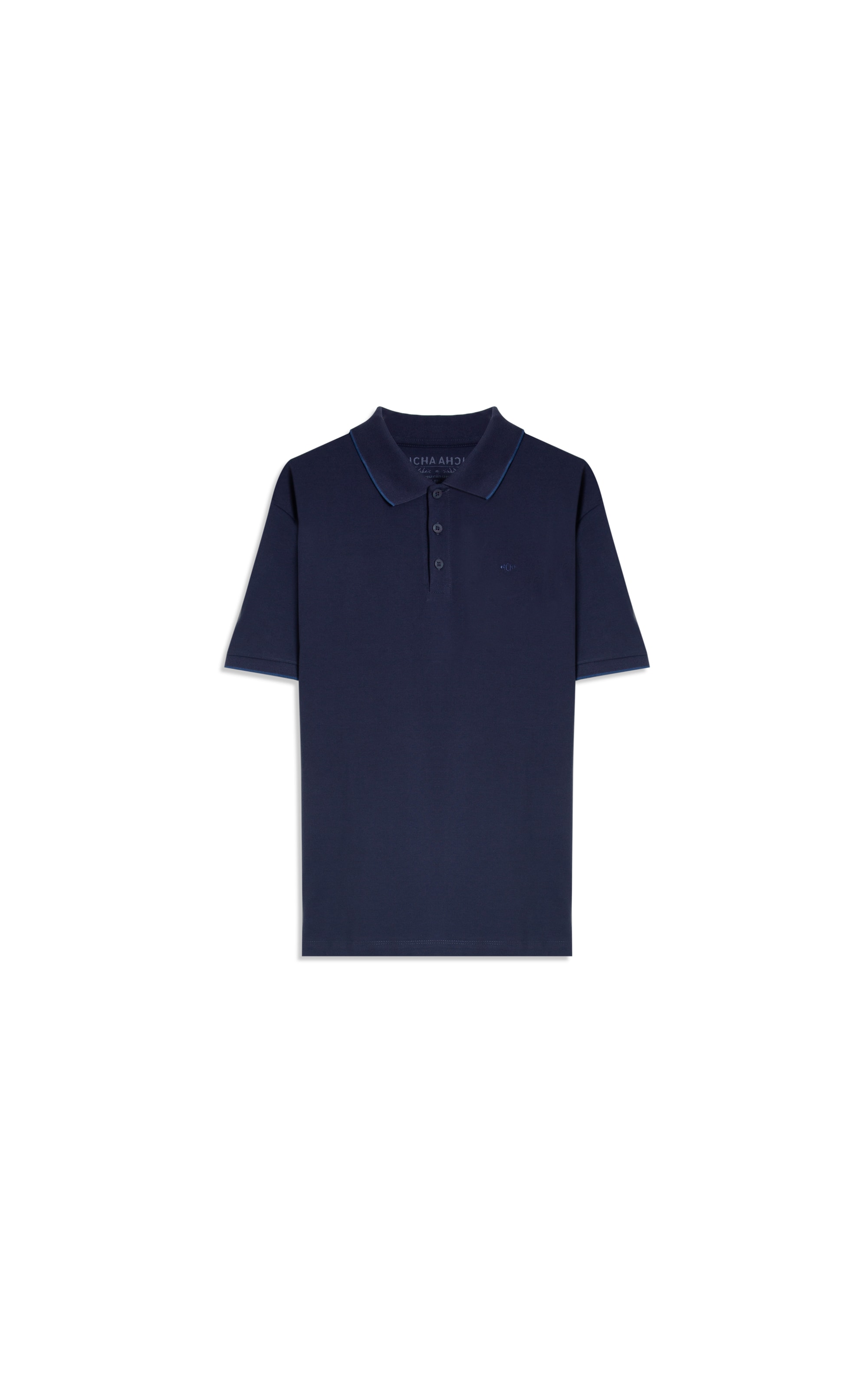Polo Piquet Friso Marinho