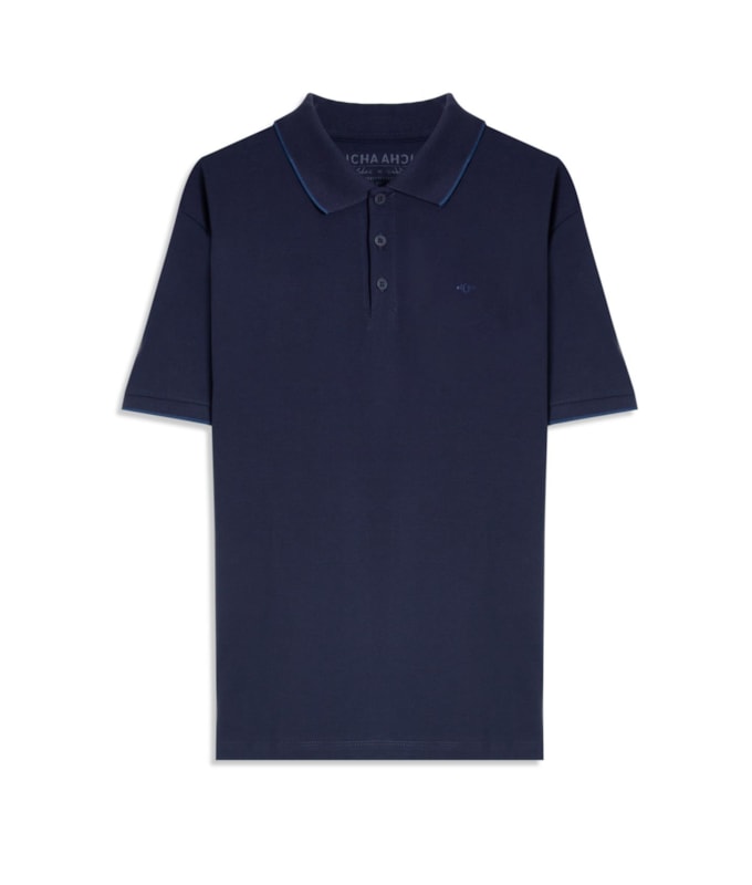 Polo Piquet Friso Marinho