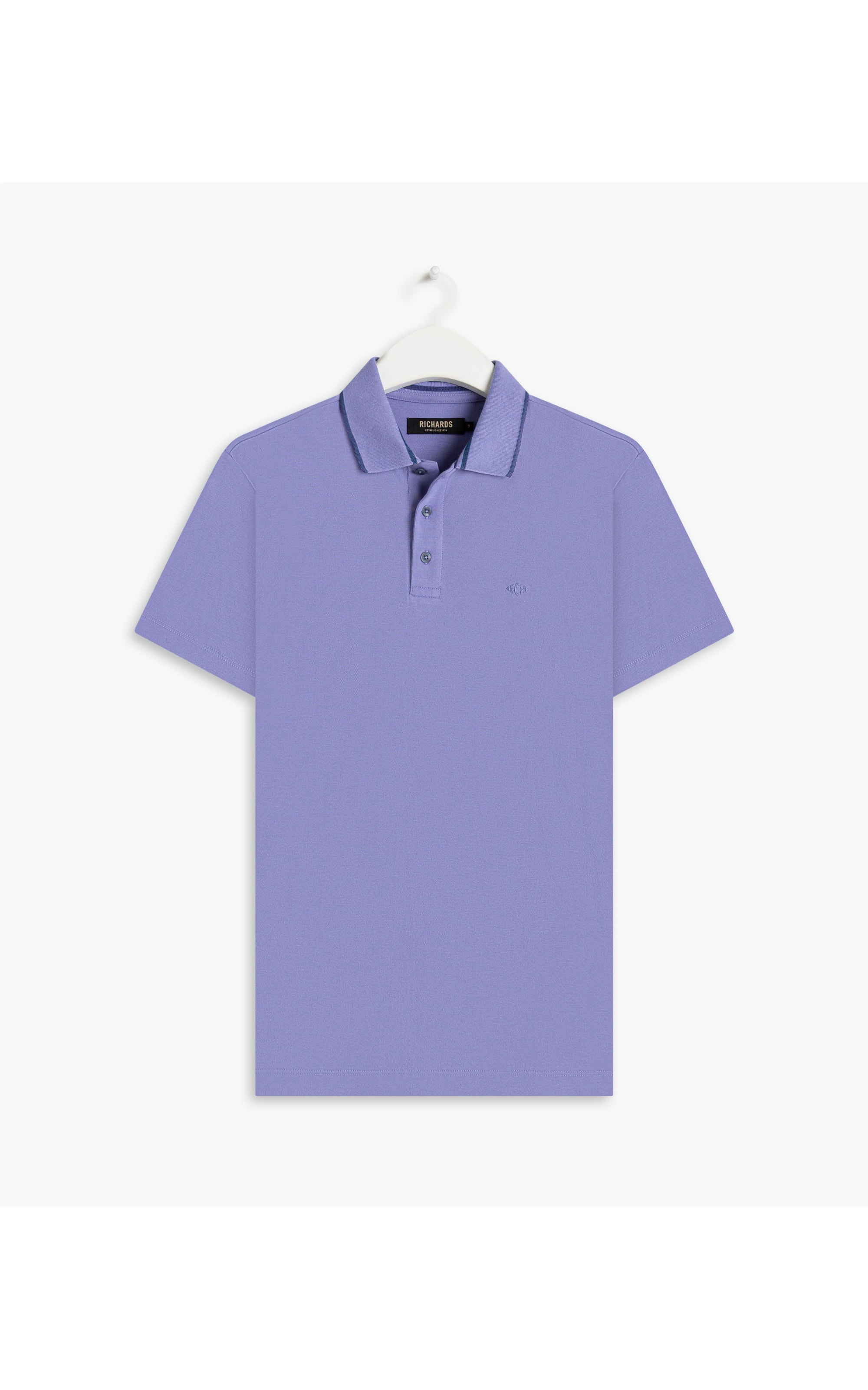 Polo Piquet Friso Mix Azul Pervante