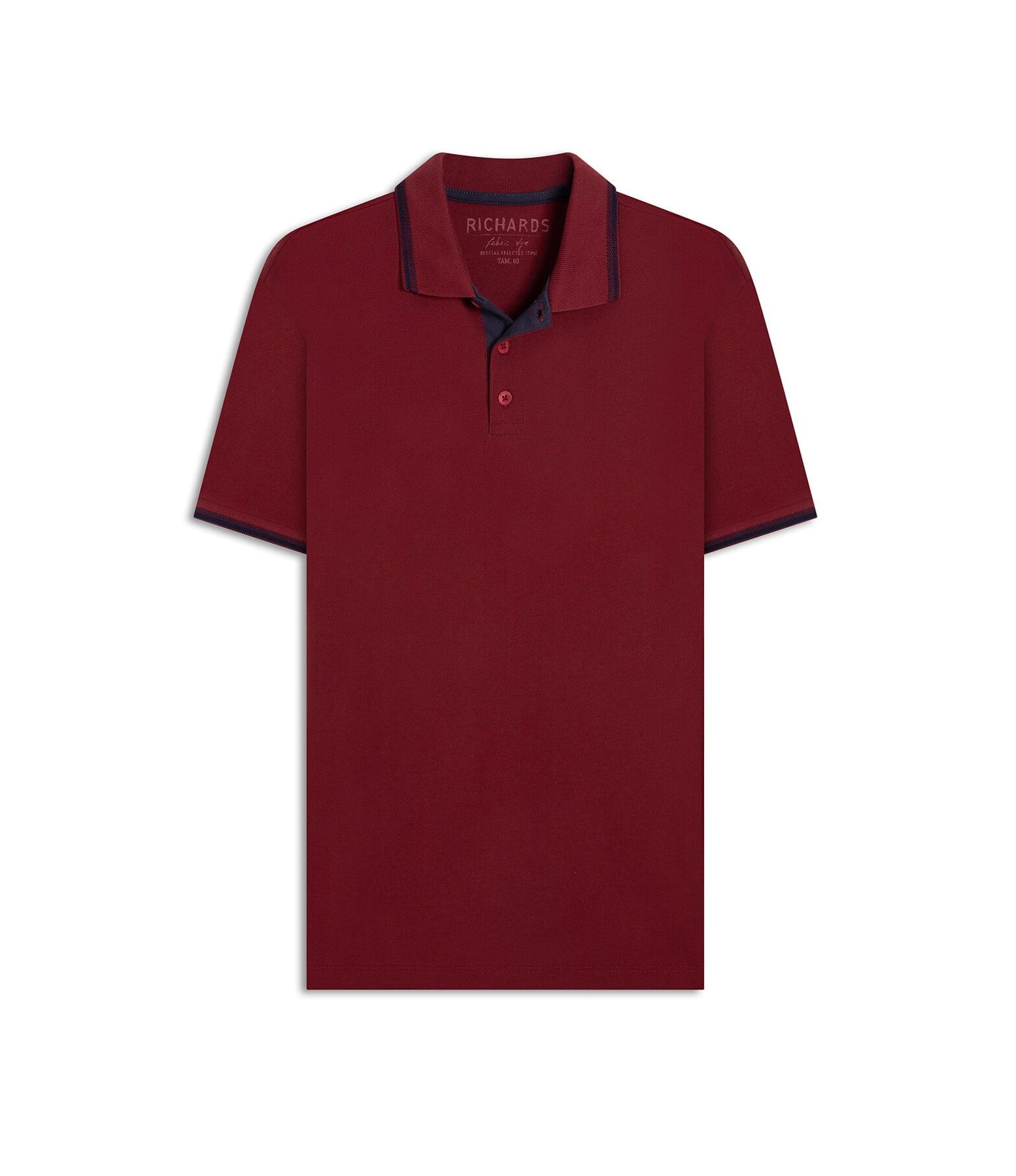 Polo Piquet Friso Peitilho Vinho
