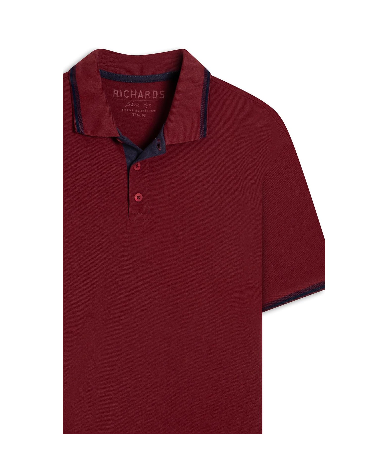 Polo Piquet Friso Peitilho Vinho