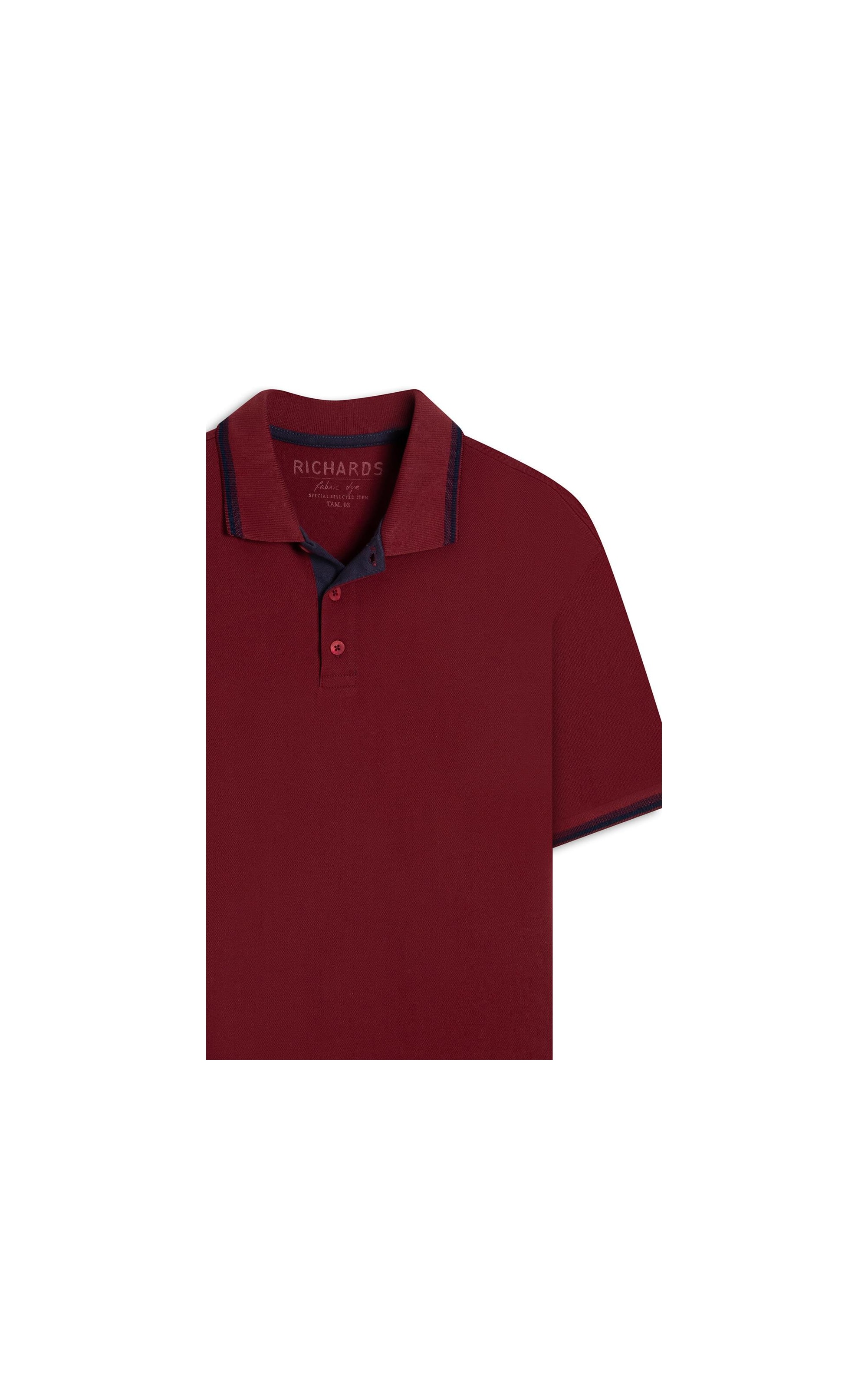 Polo Piquet Friso Peitilho Vinho