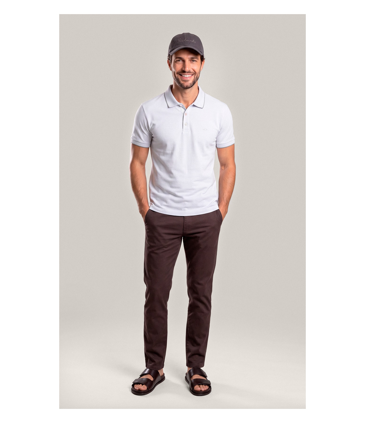 Polo Piquet Friso Prata