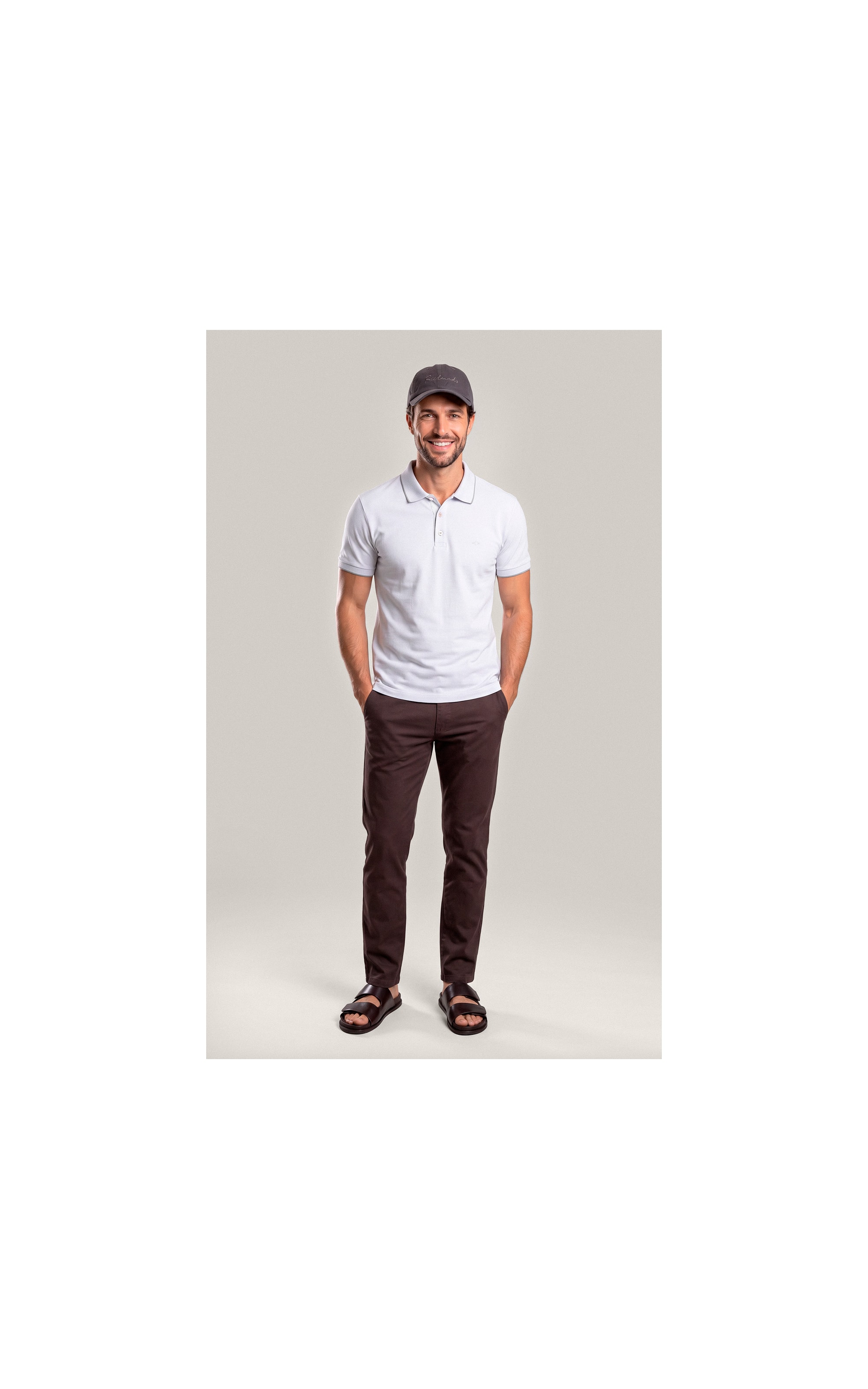 Polo Piquet Friso Prata