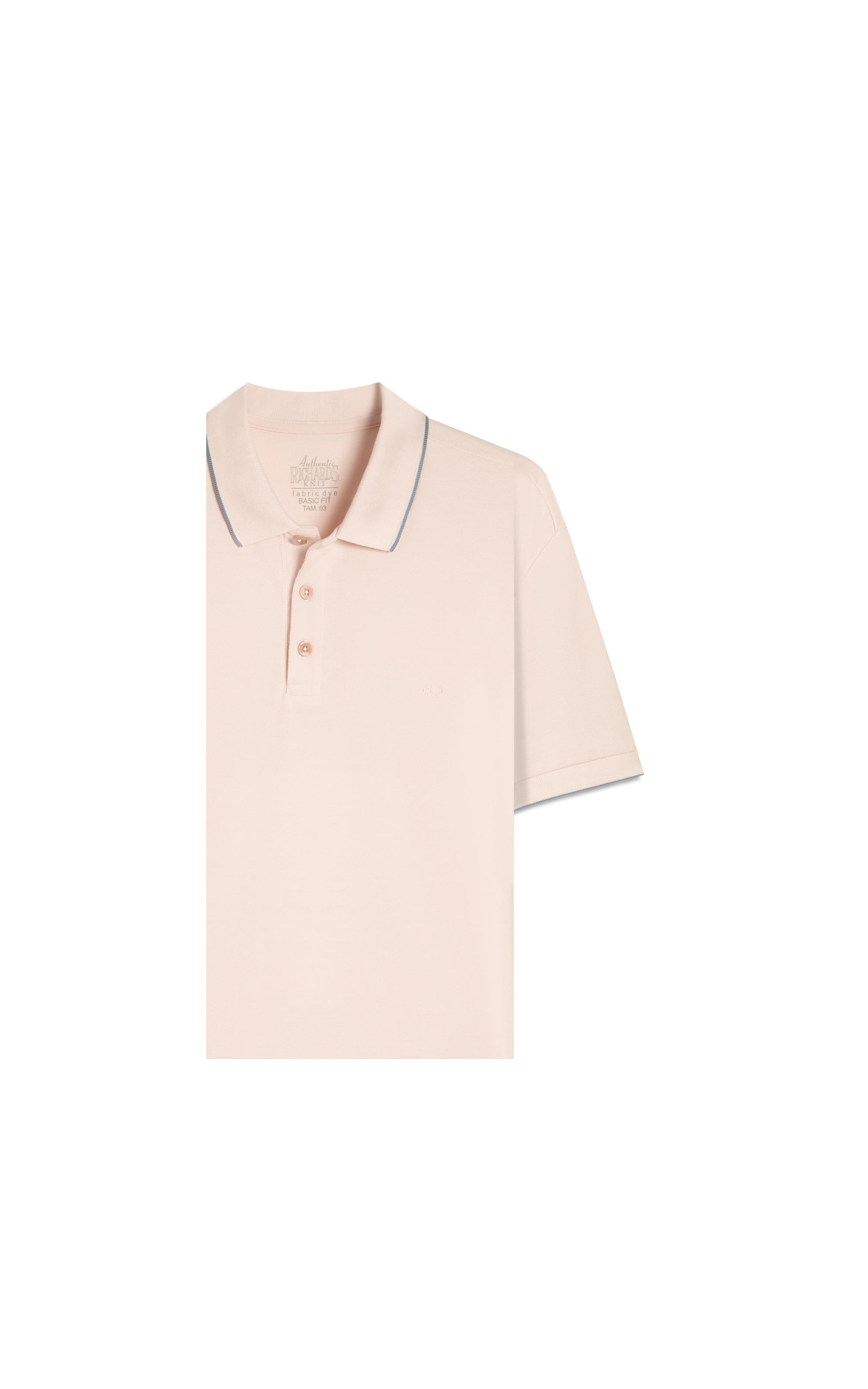 Polo Piquet Friso Rosa