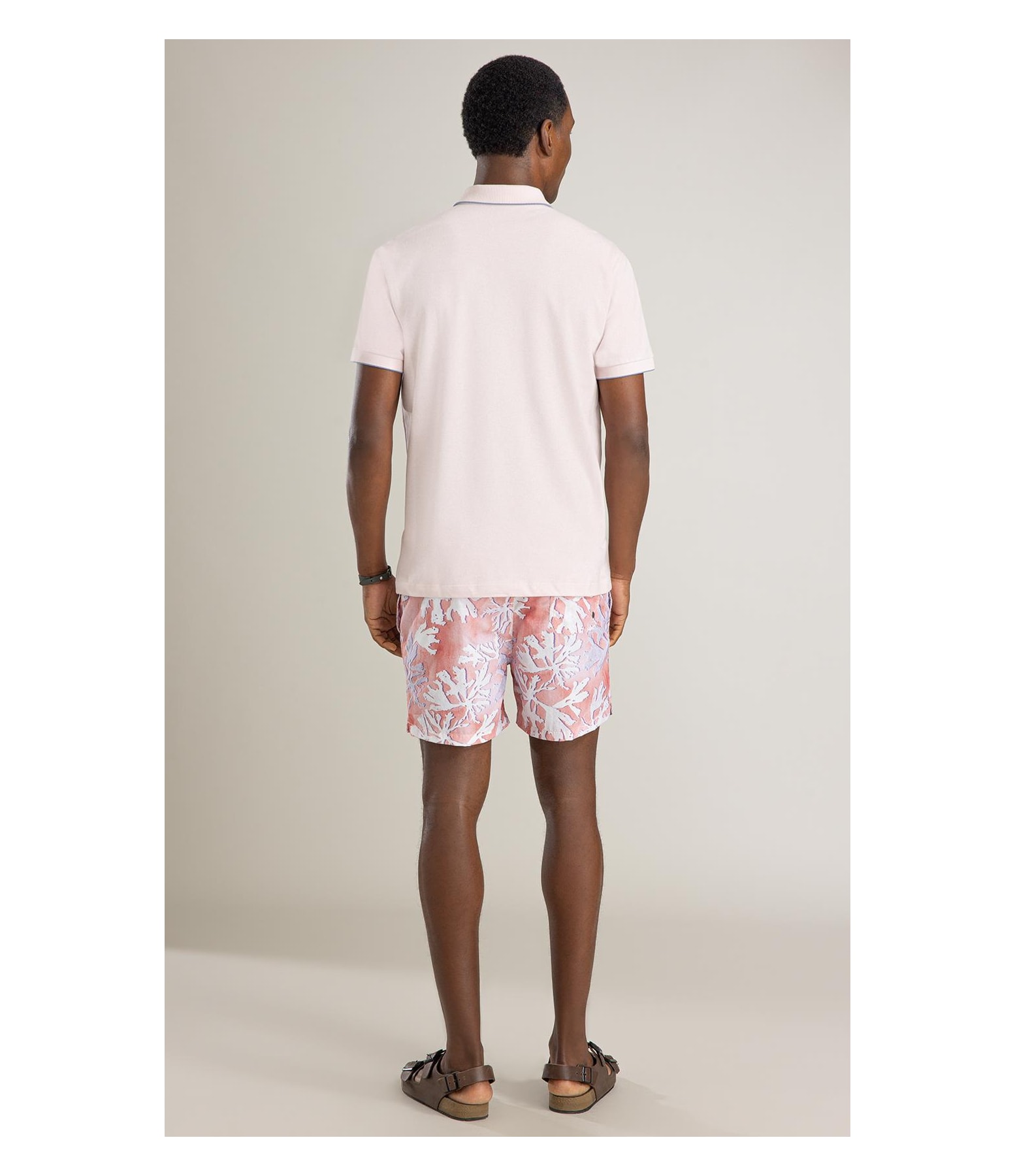 Polo Piquet Friso Rosa