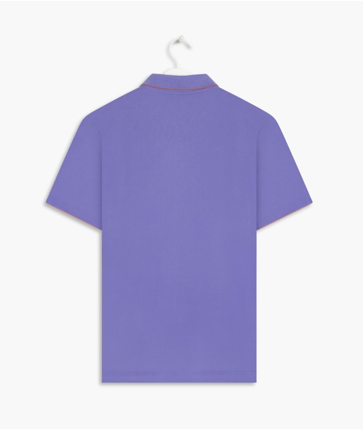 Polo Piquet Friso Simple Mc Azul Jeans