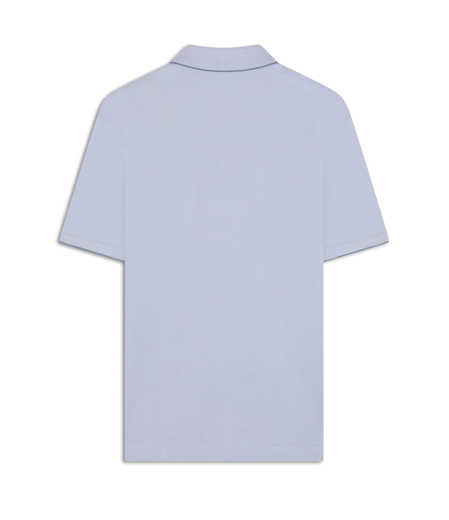 Polo Piquet Friso Simple Mc Azul Seco