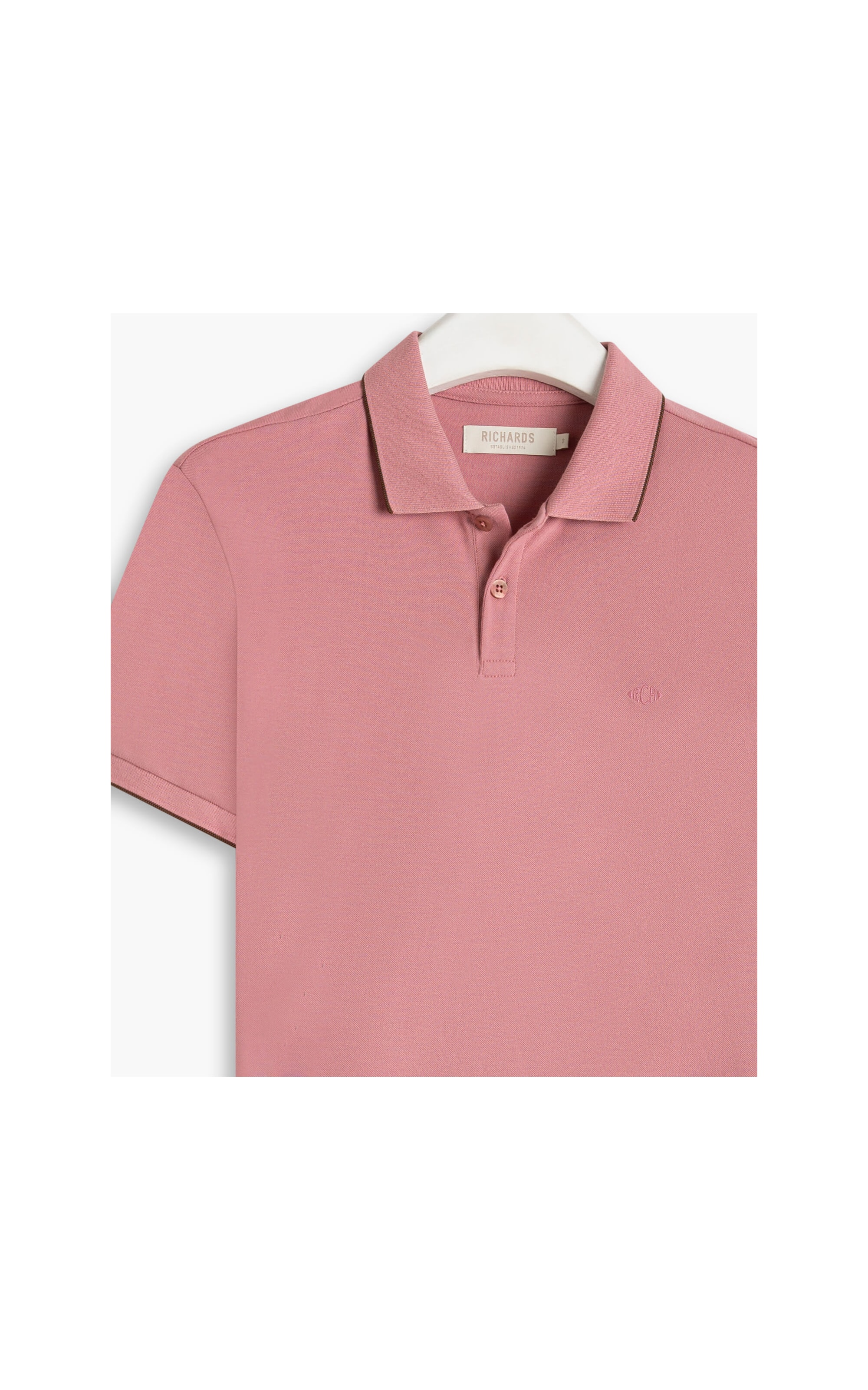 Polo Piquet Friso Simple Mc Blush