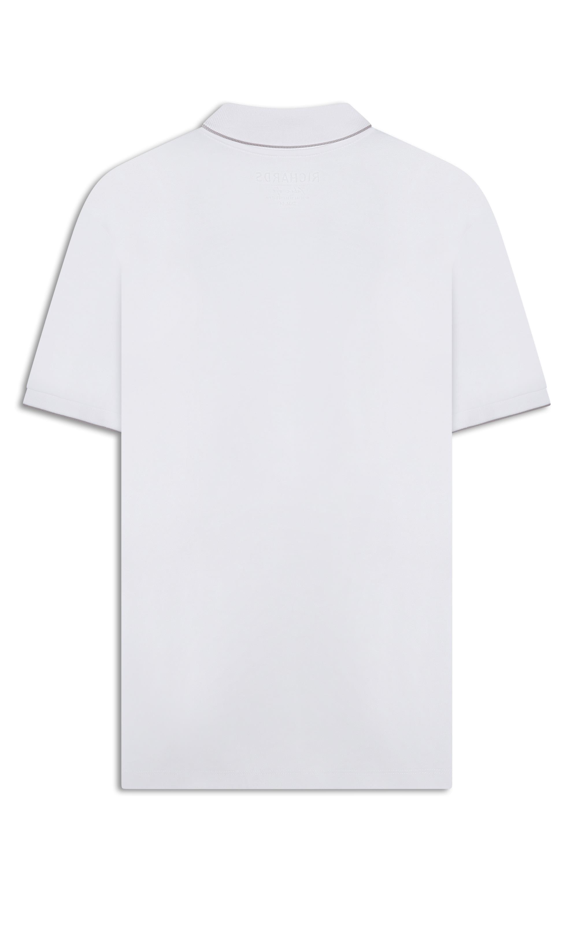 Polo Piquet Friso Simple Mc Branco