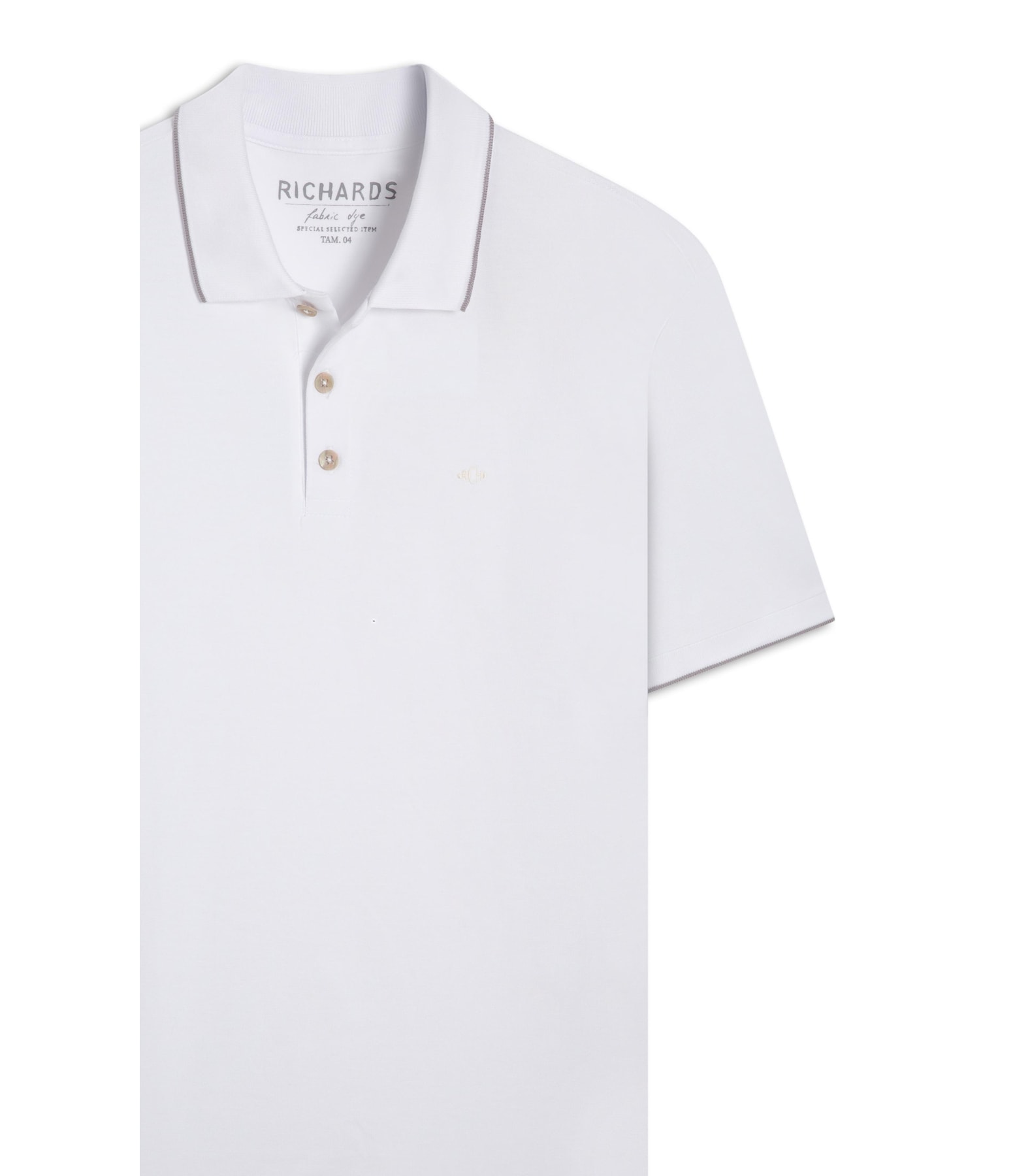 Polo Piquet Friso Simple Mc Branco