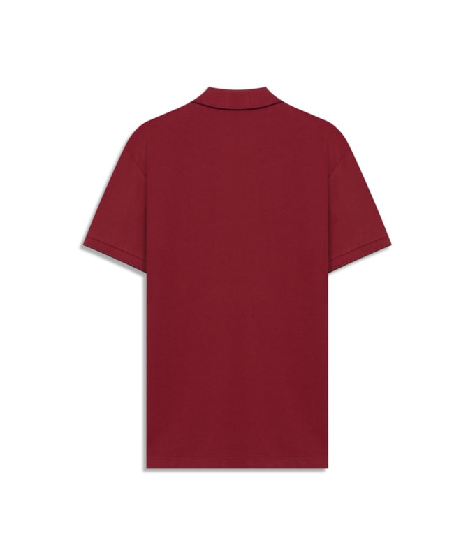 Polo Piquet Friso Simple Mc Cereja
