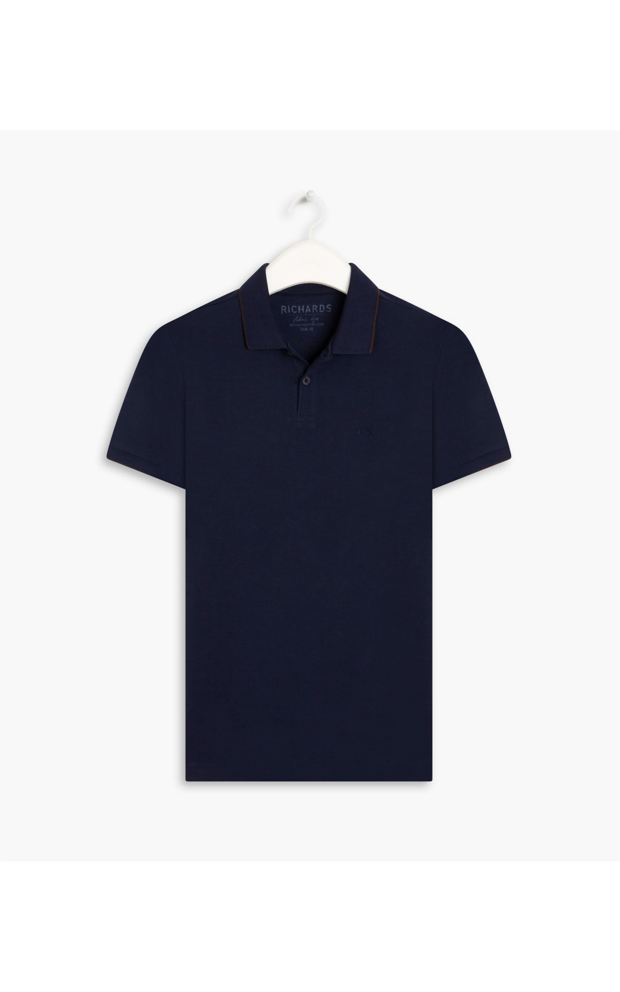 Polo Piquet Friso Simple Mc Dark Navy