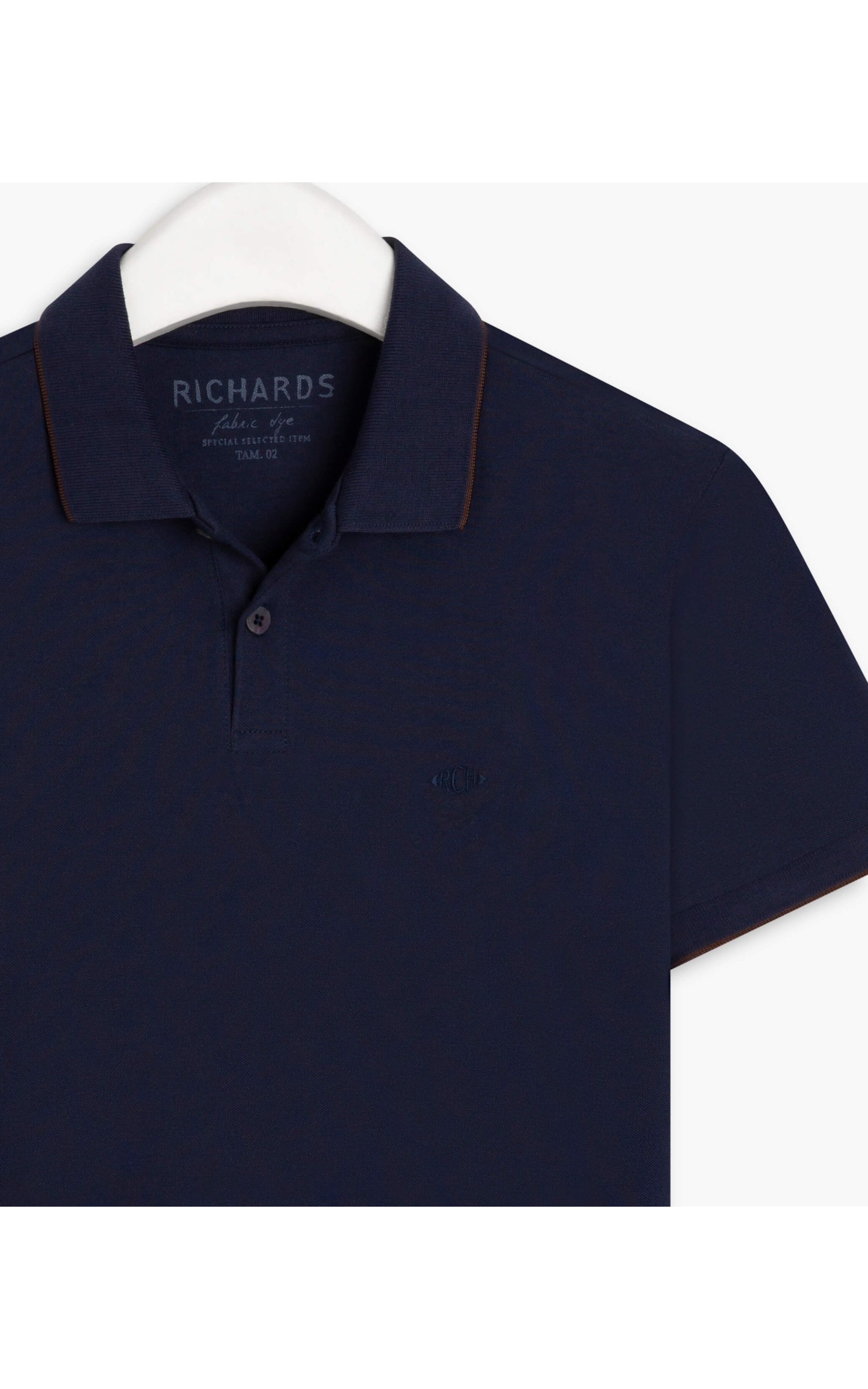 Polo Piquet Friso Simple Mc Dark Navy