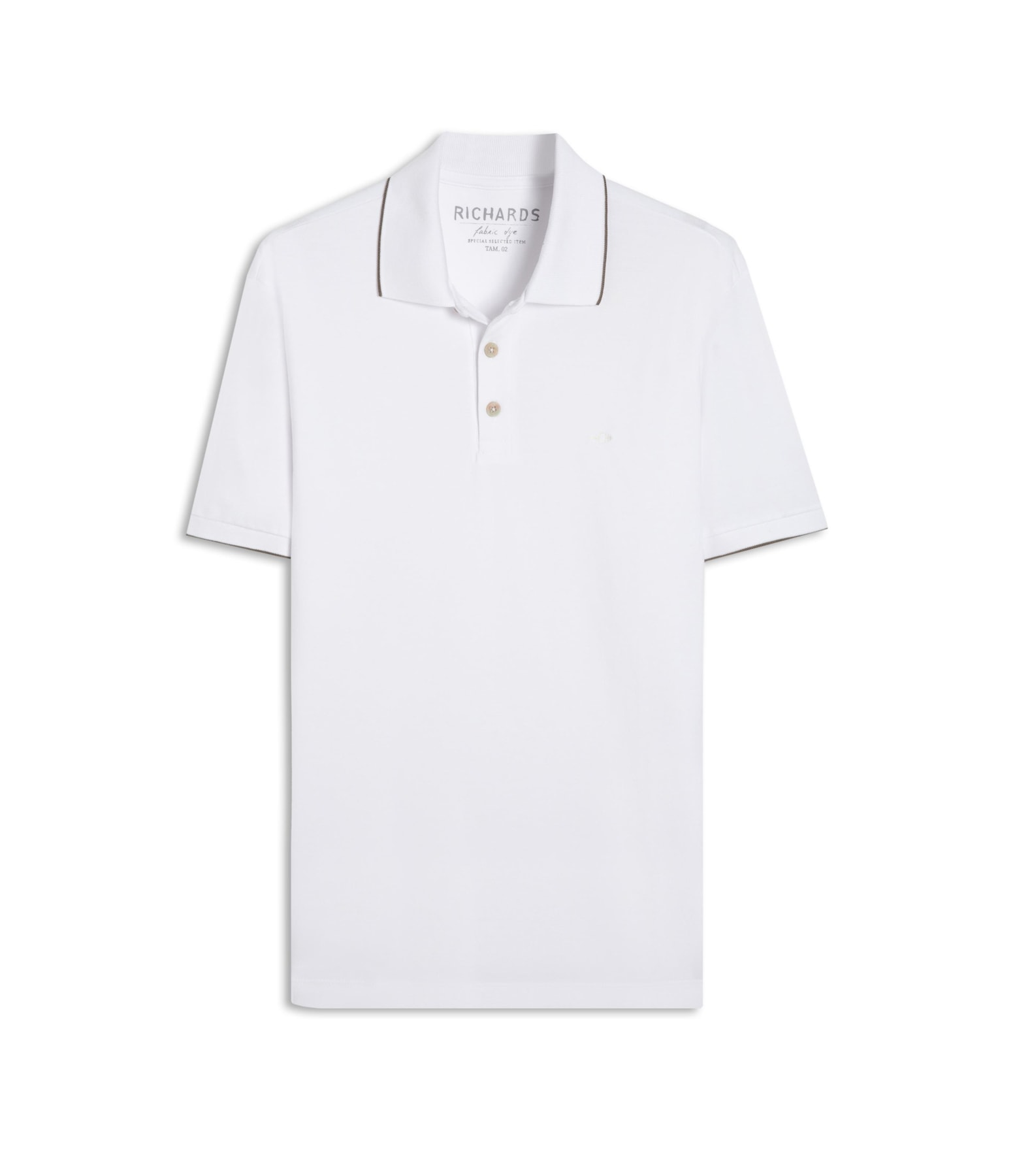 Polo Piquet Friso Simple Mc Off White
