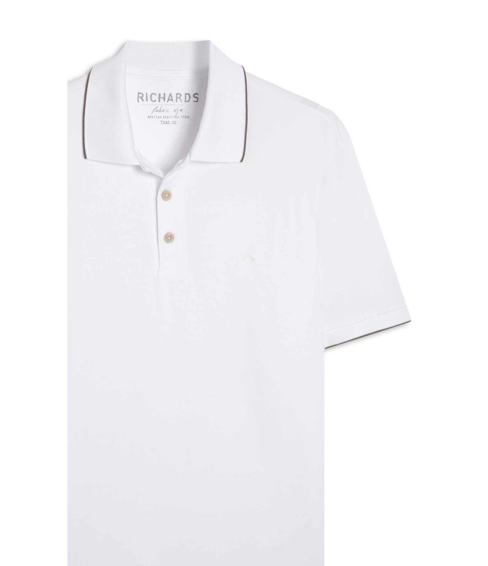 Polo Piquet Friso Simple Mc Off White