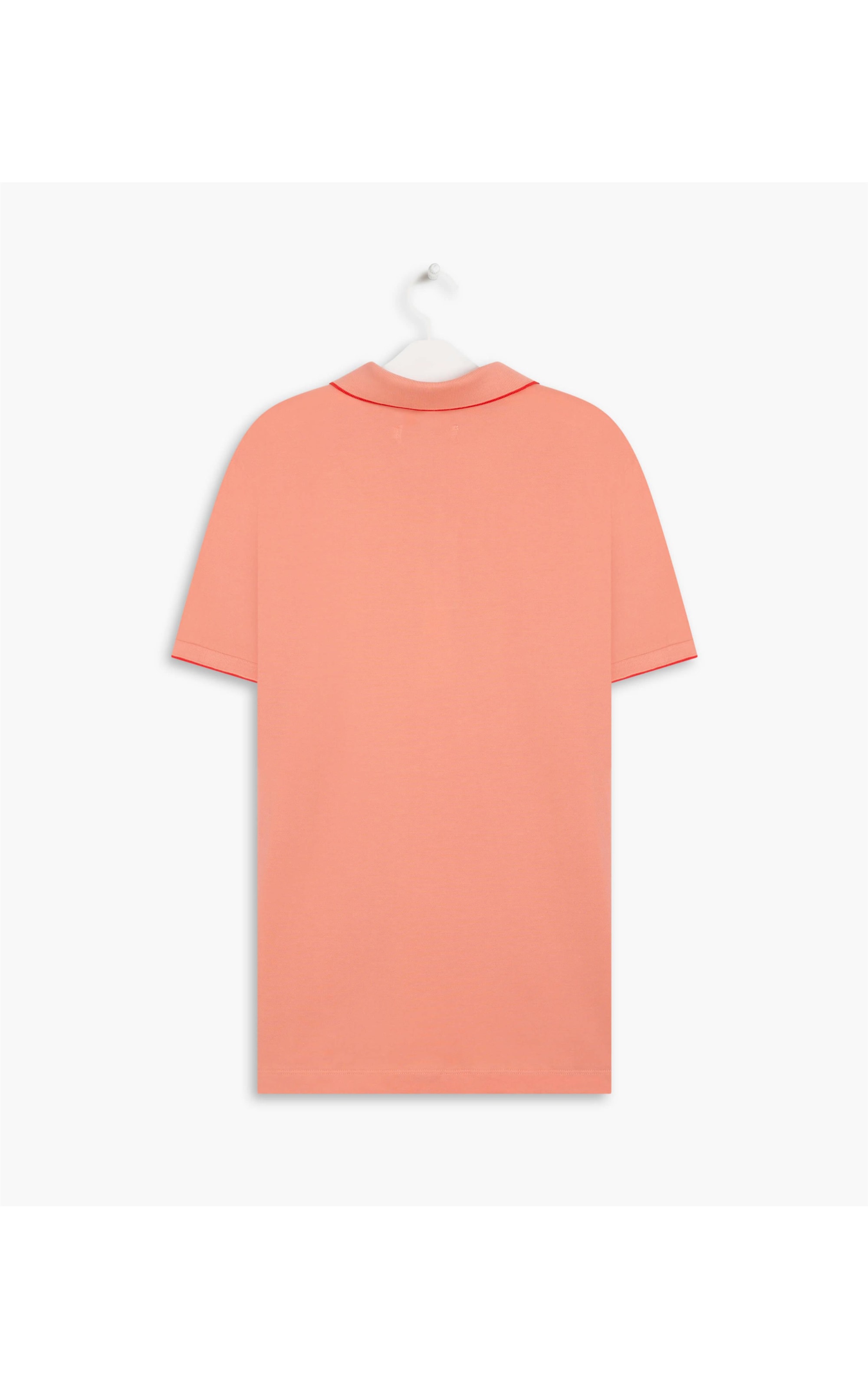Polo Piquet Friso Simples Salmao