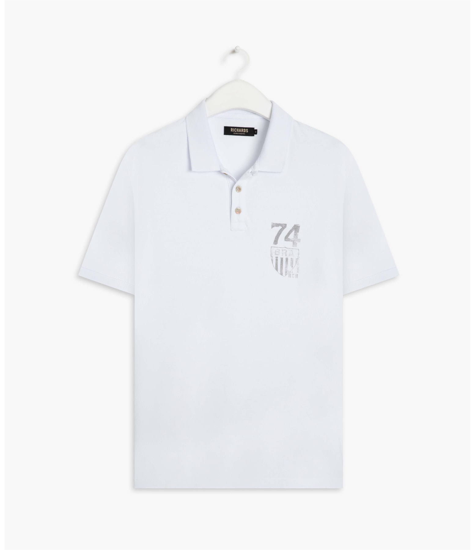 Polo Piquet Gd Brasao Cup Branco