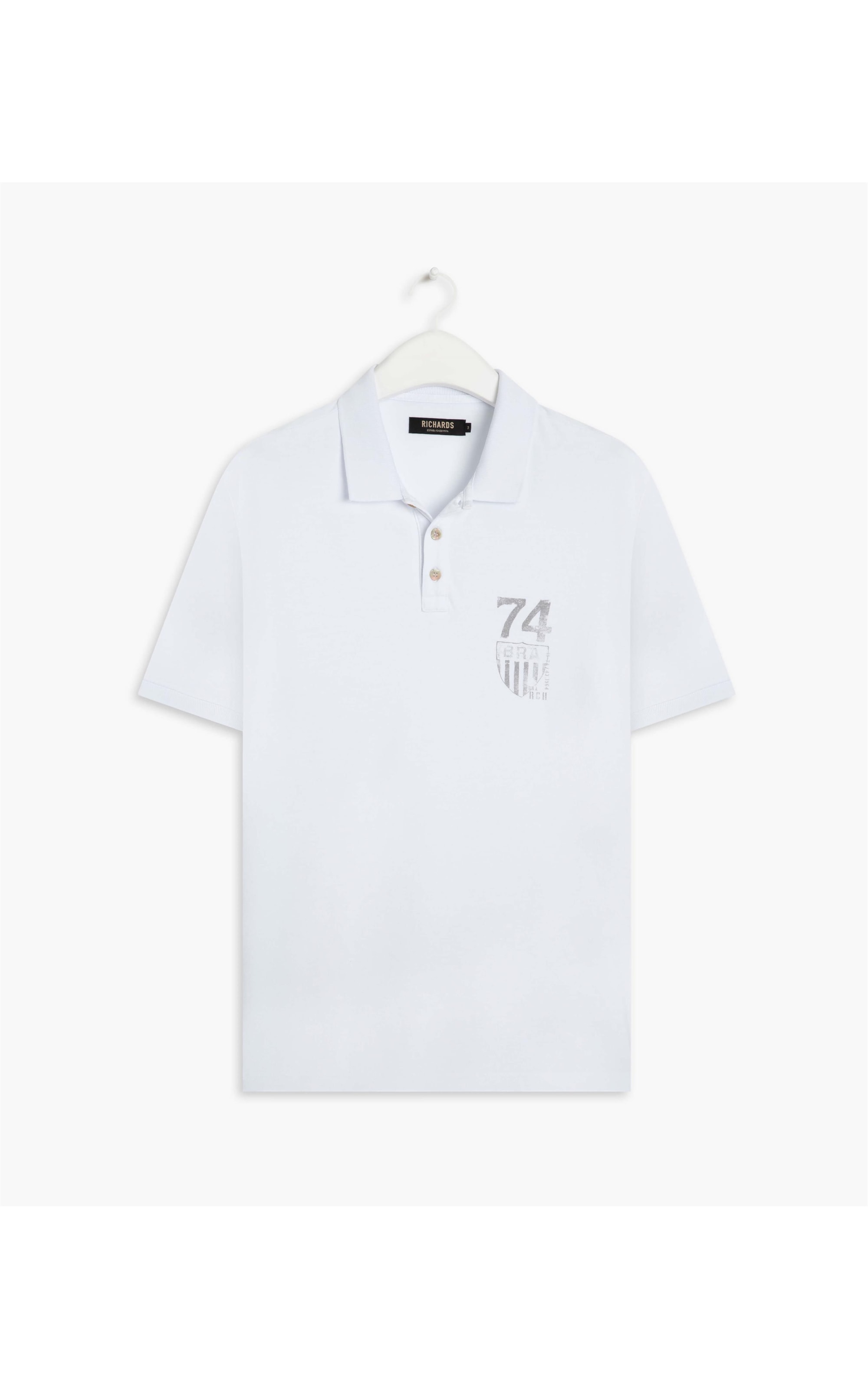 Polo Piquet Gd Brasao Cup Branco