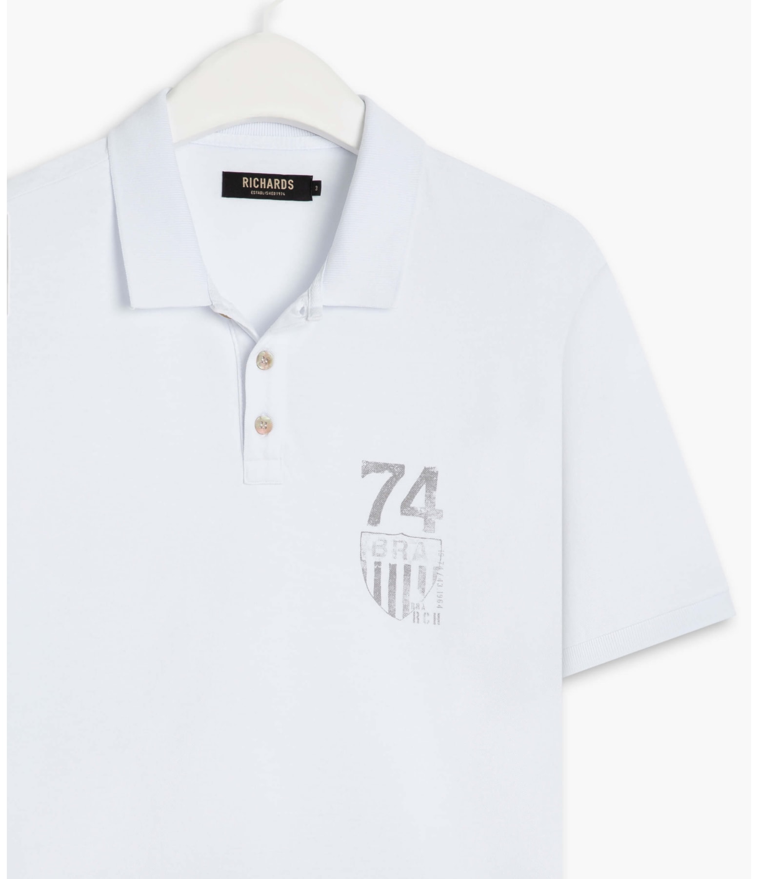 Polo Piquet Gd Brasao Cup Branco