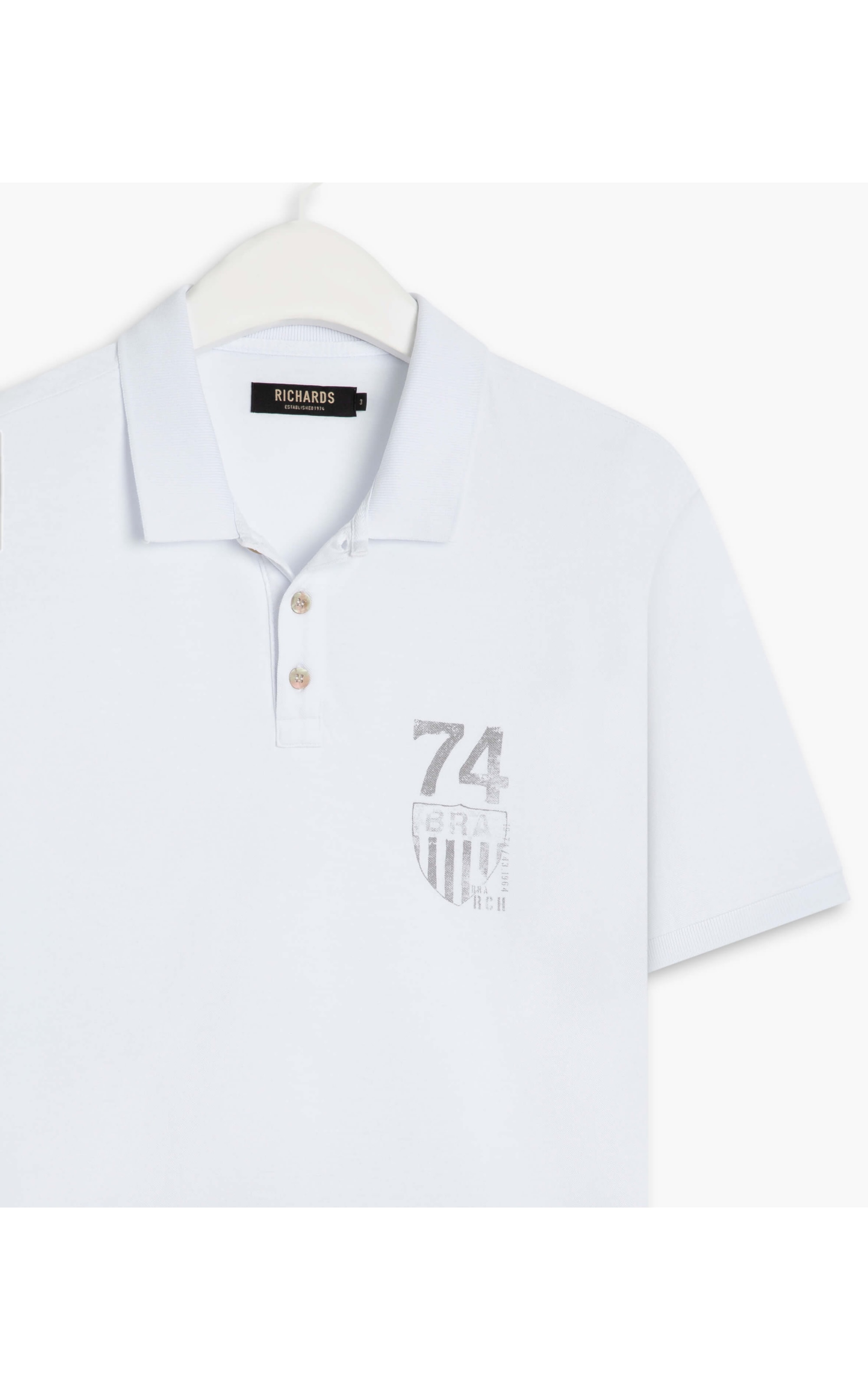 Polo Piquet Gd Brasao Cup Branco