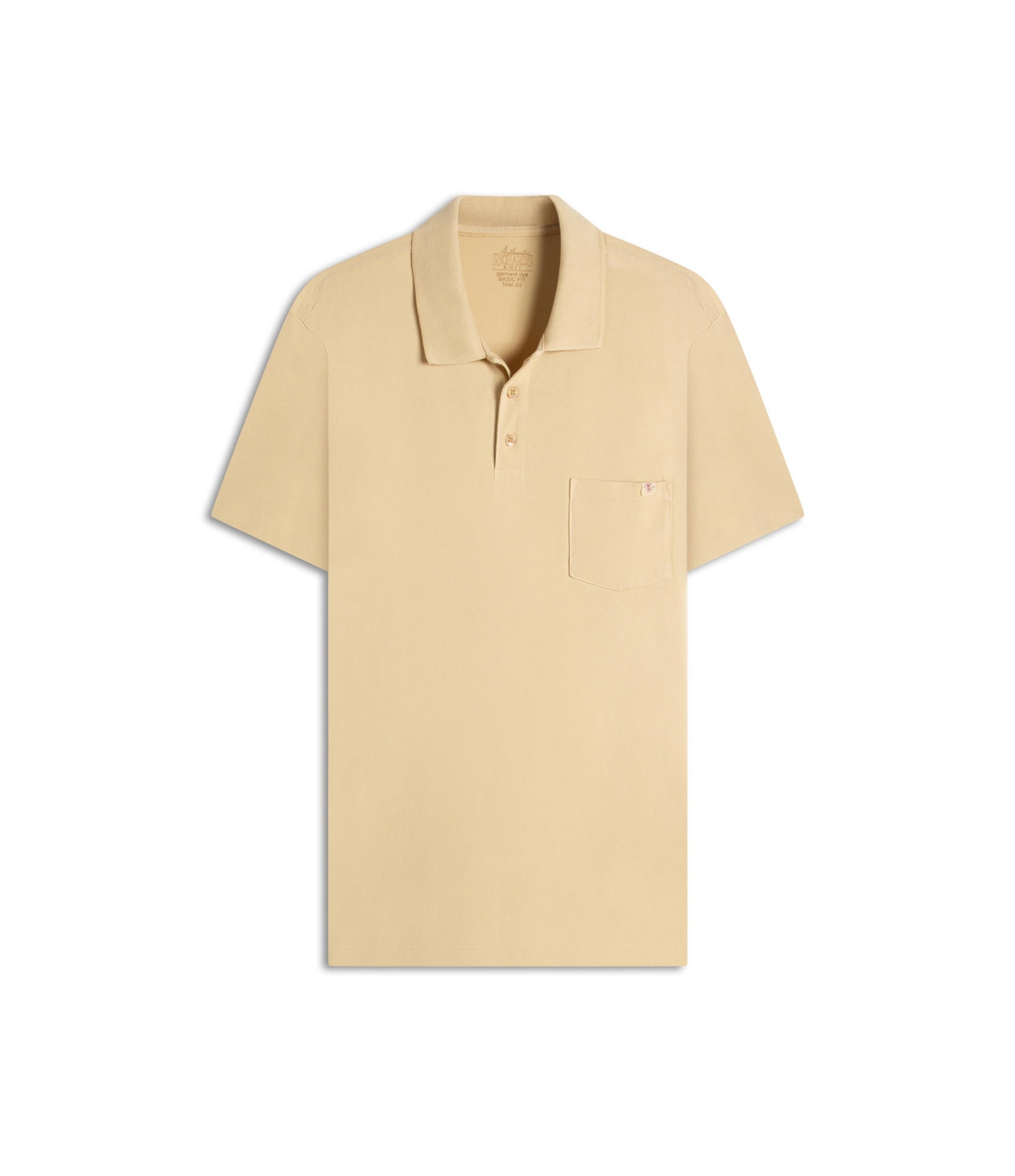 Polo Piquet Gd Com Bolso Bf  Amarelo
