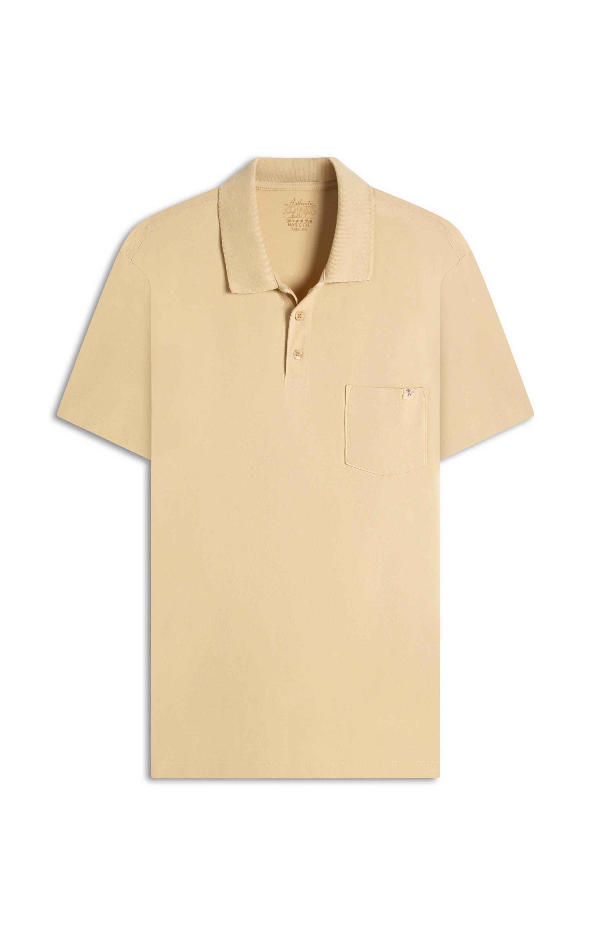 Polo Piquet Gd Com Bolso Bf  Amarelo