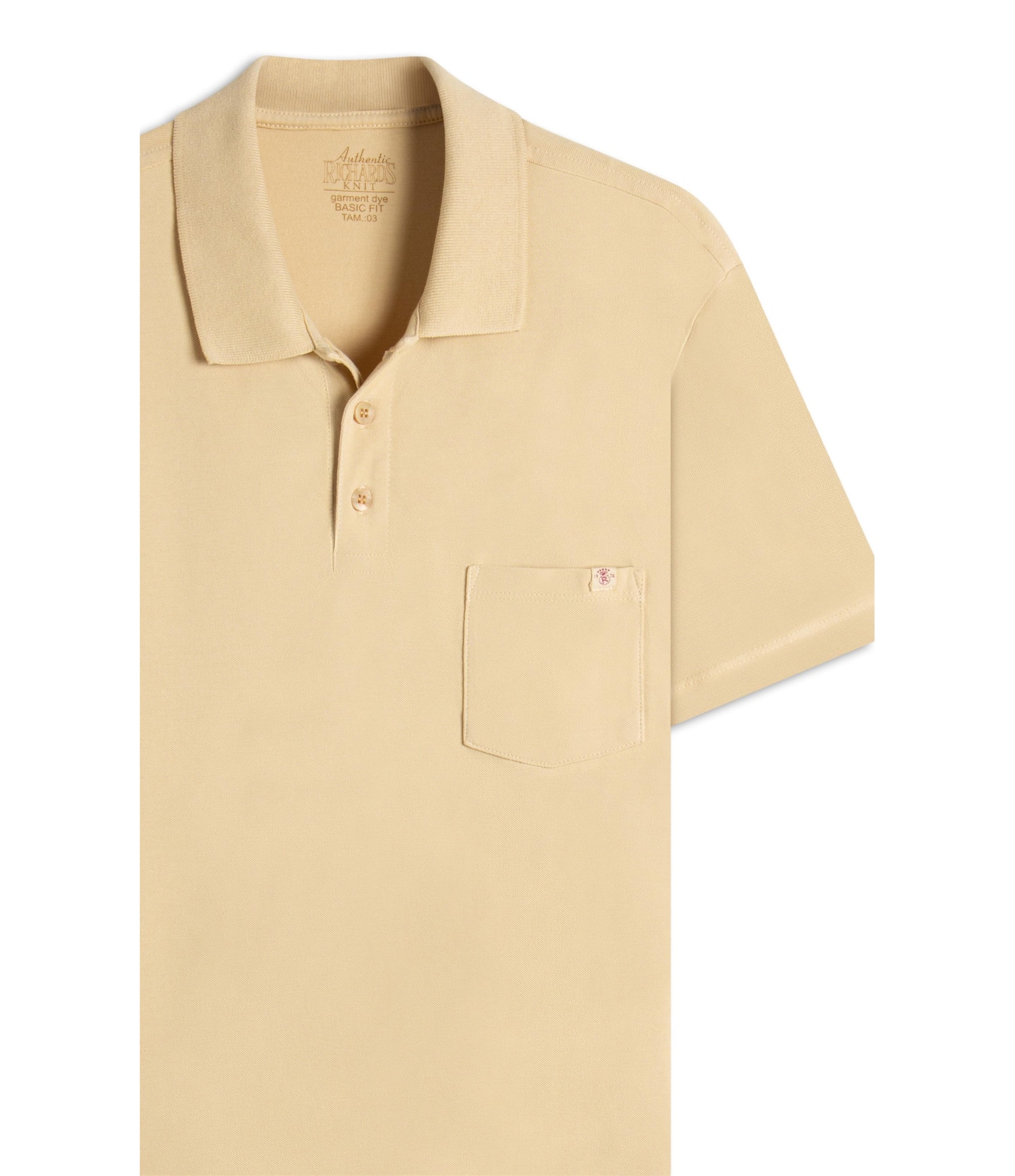 Polo Piquet Gd Com Bolso Bf  Amarelo