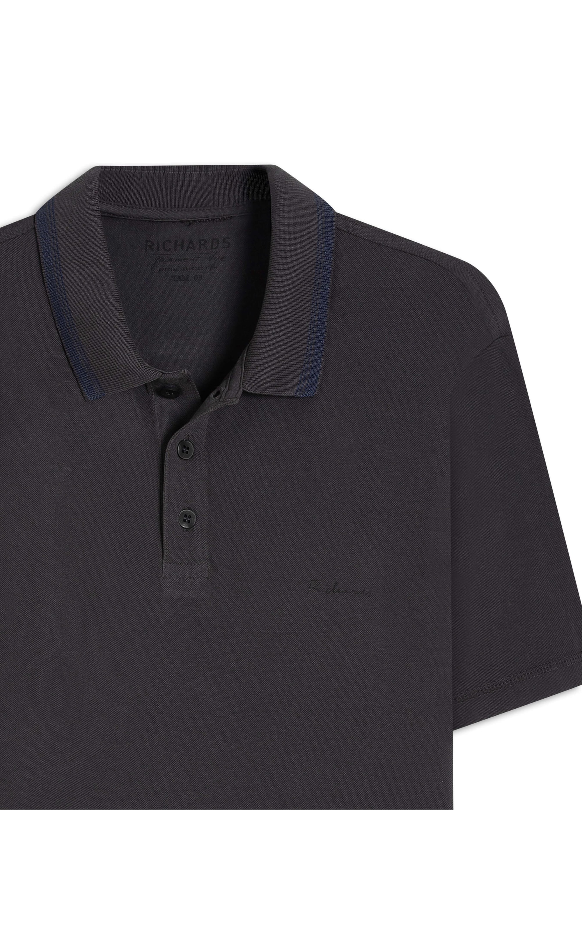 Polo Piquet Gd Com Friso Plumbo