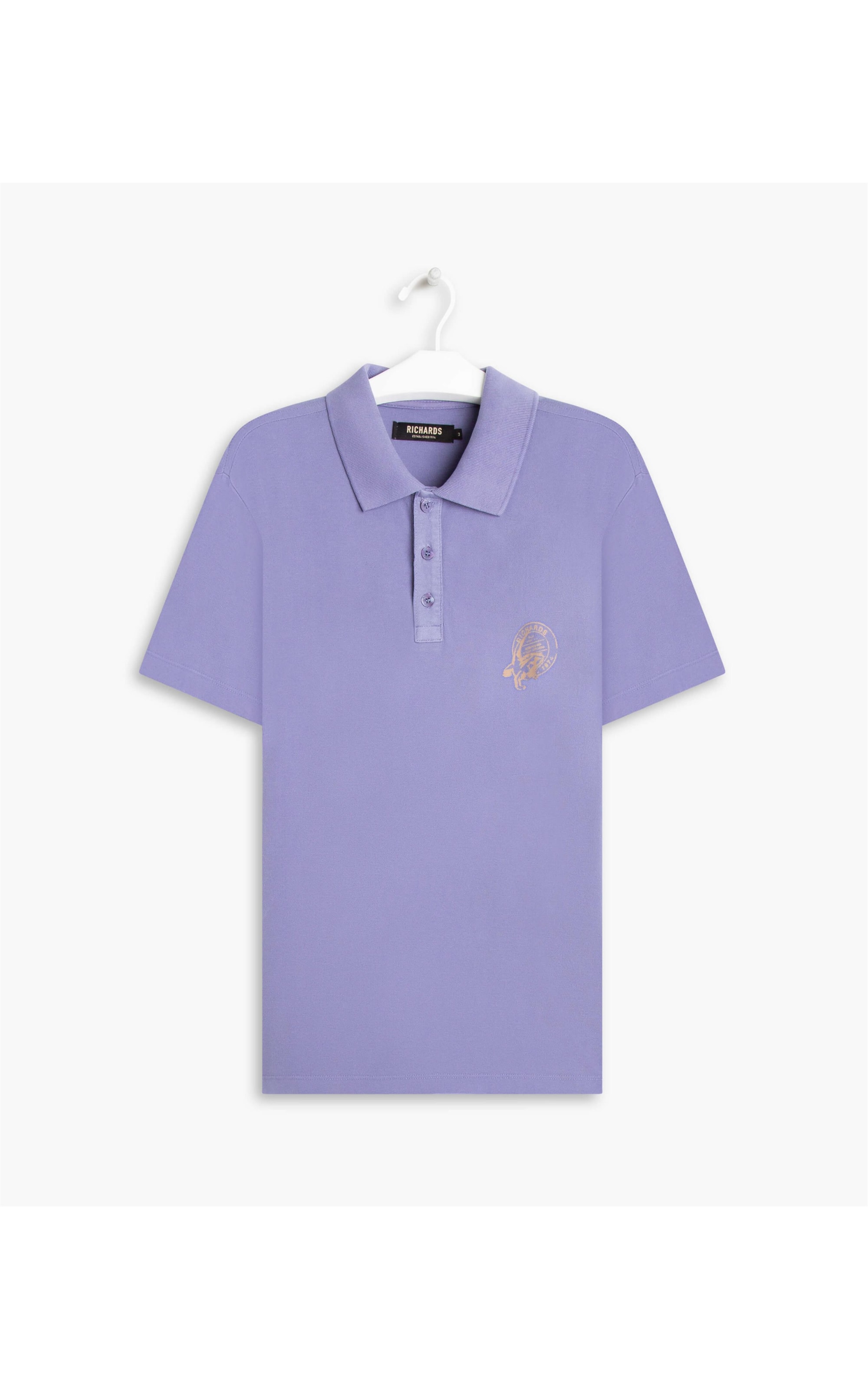 Polo  Piquet Gd Estampa Azul Pervante