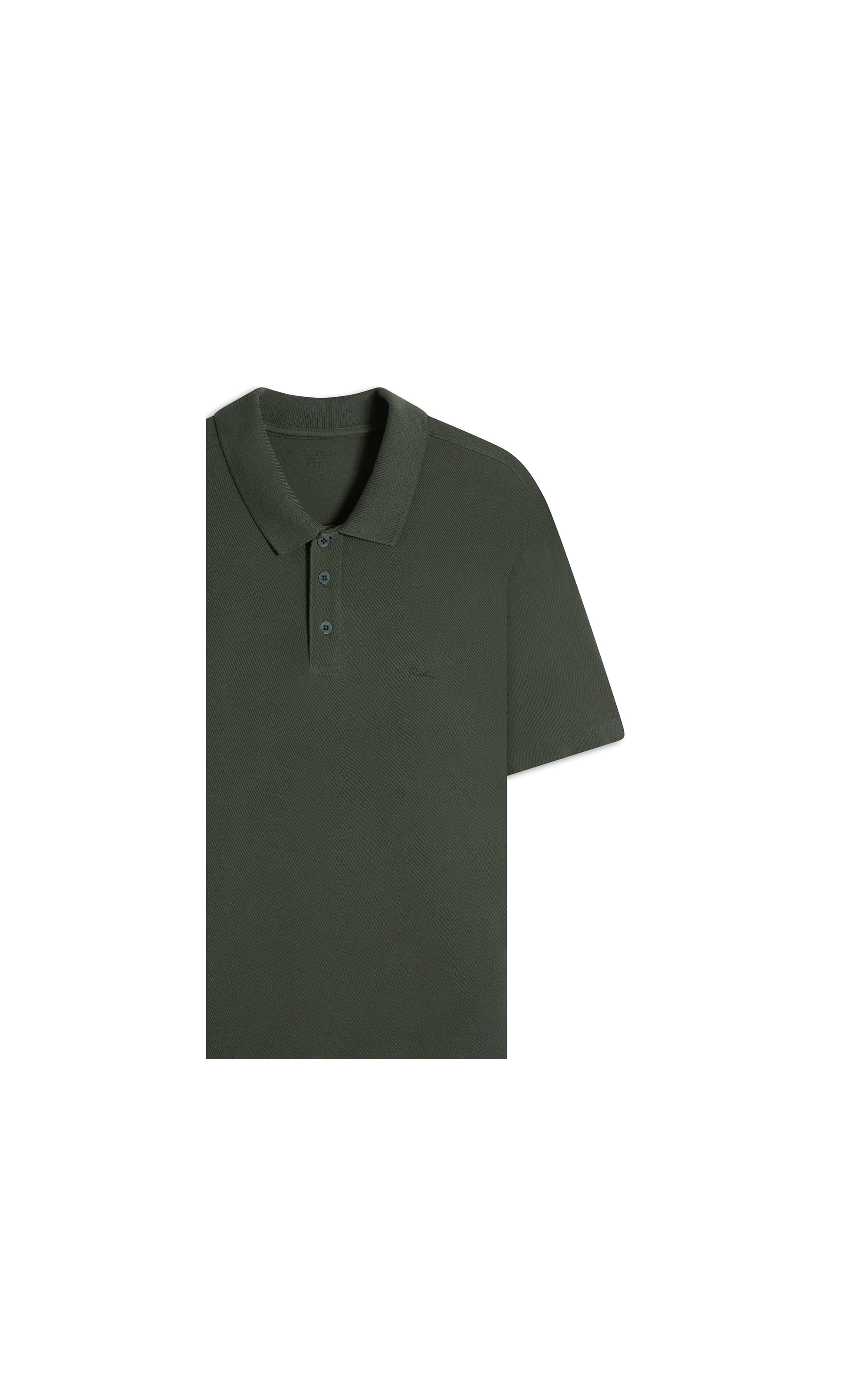 Polo Piquet Gd Friso Duplo Basic f Floresta