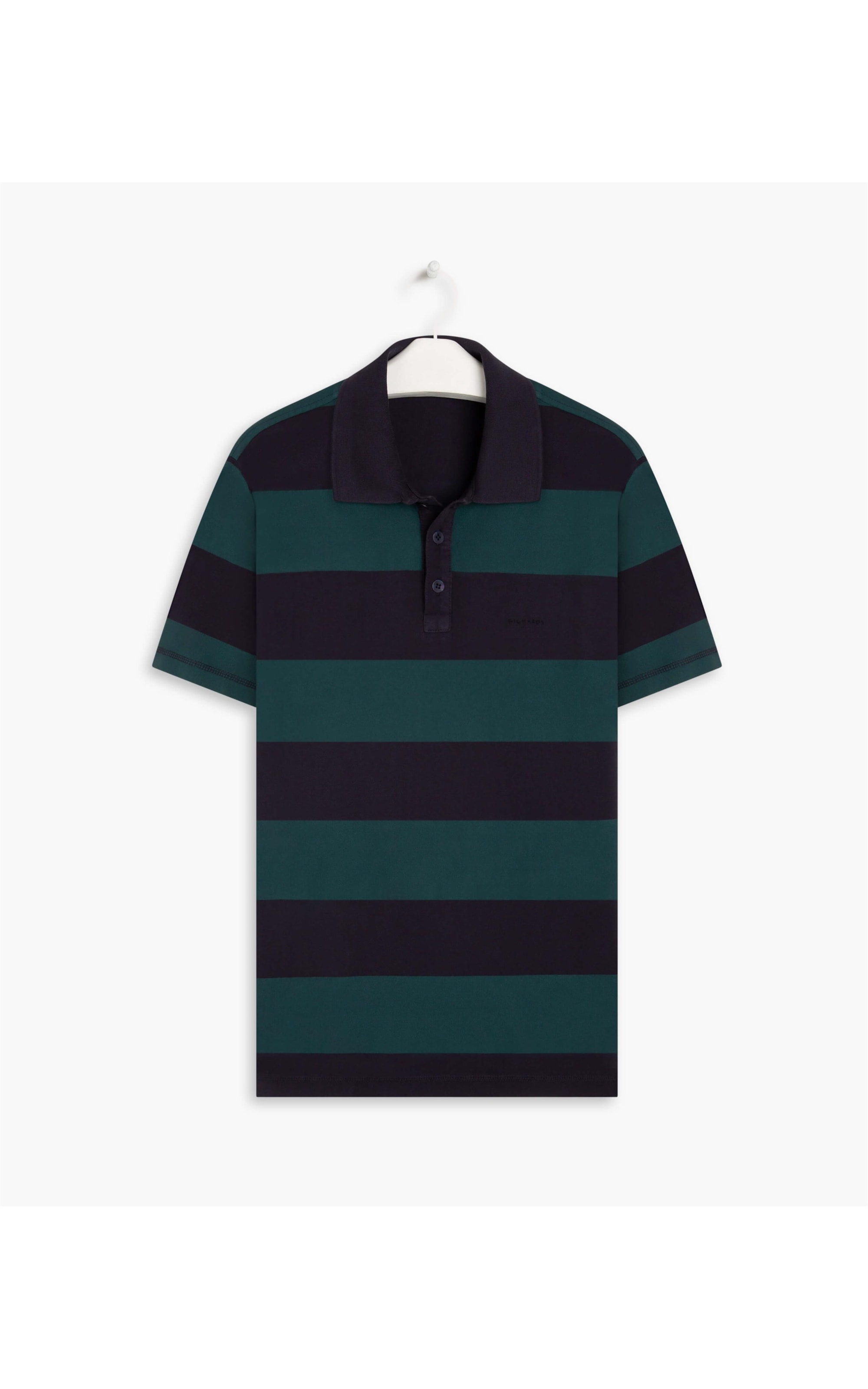 Polo Piquet Gd Listrado Mc Dark Navy