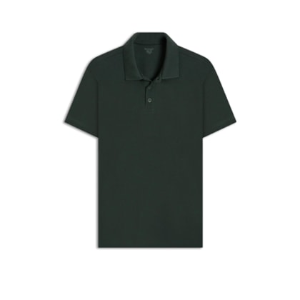 Polo Piquet Gola Canelada Basic Fit Petroleo