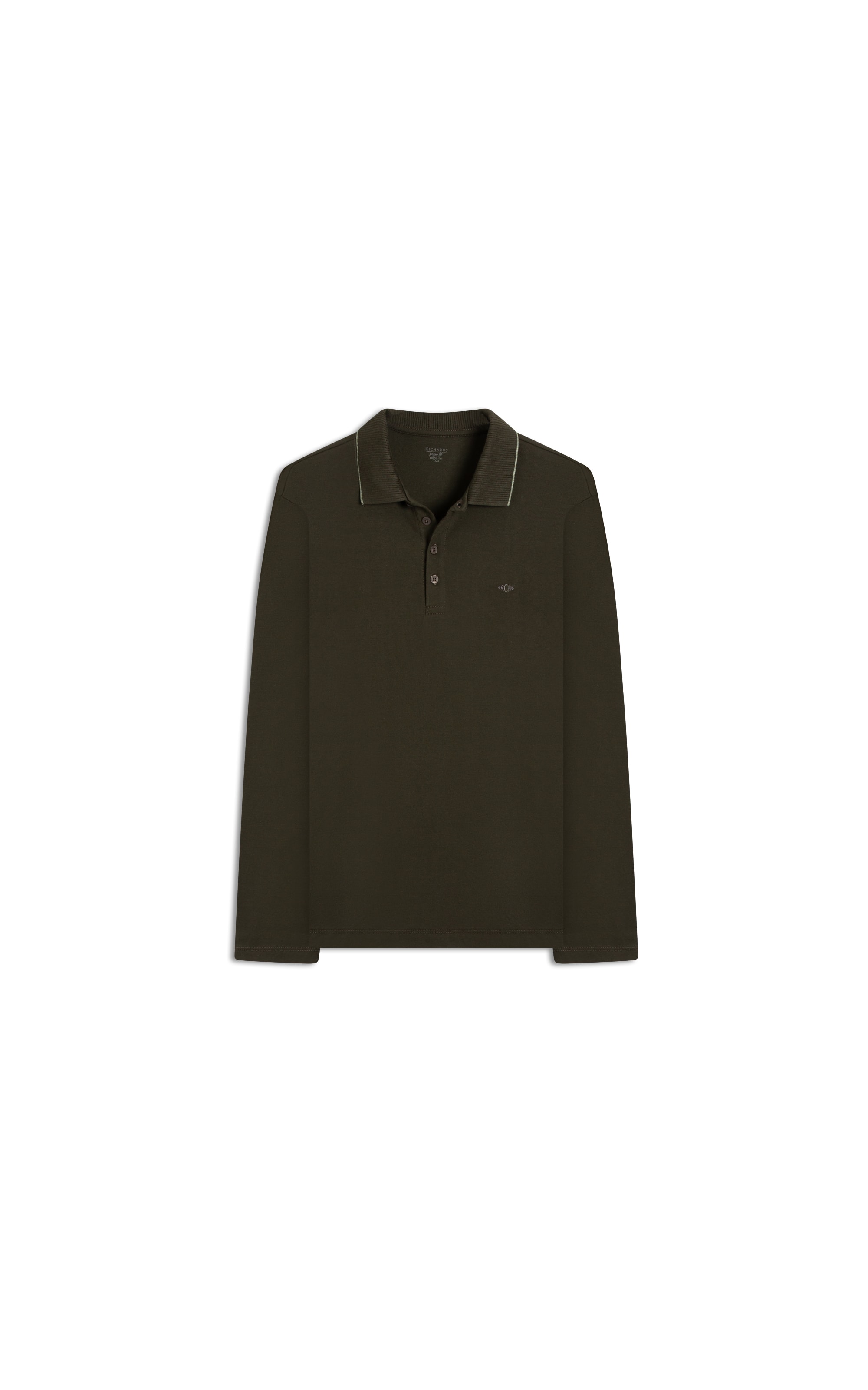  Polo Piquet Gola Canelada Ml Ba Floresta