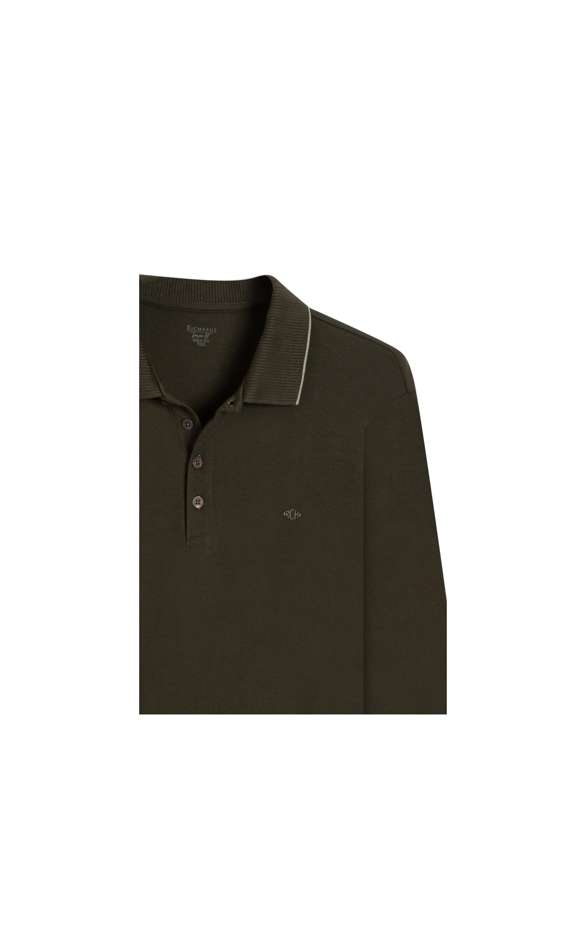  Polo Piquet Gola Canelada Ml Ba Floresta