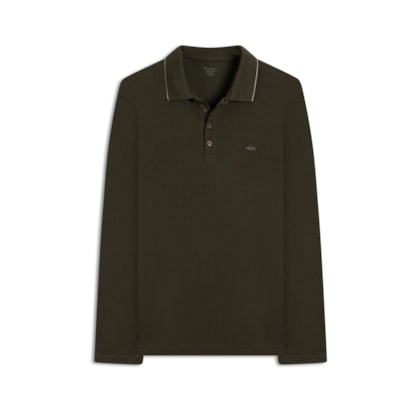  Polo Piquet Gola Canelada Ml Ba Floresta
