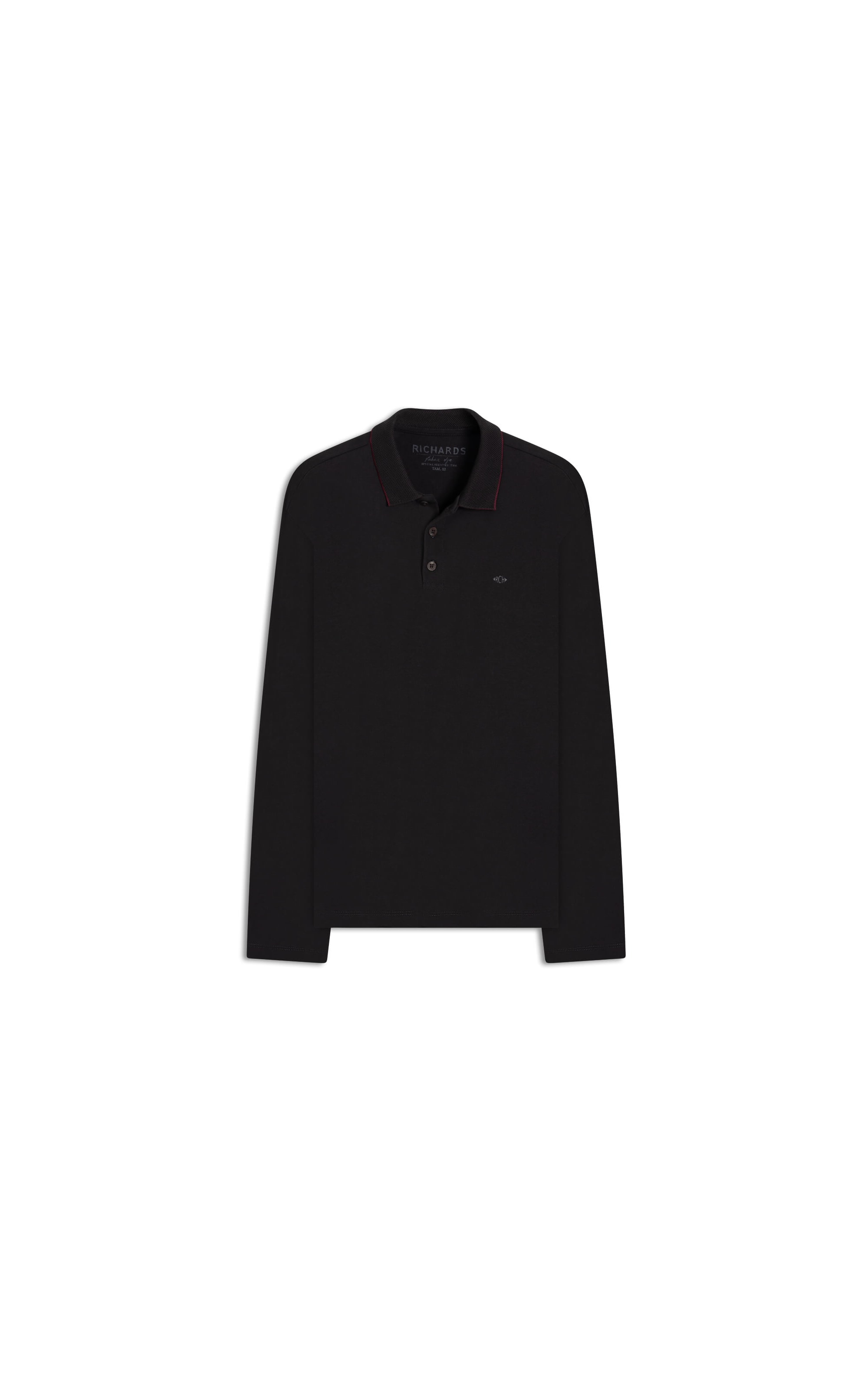 Polo Piquet Gola Dupla Face Ml Plumbo