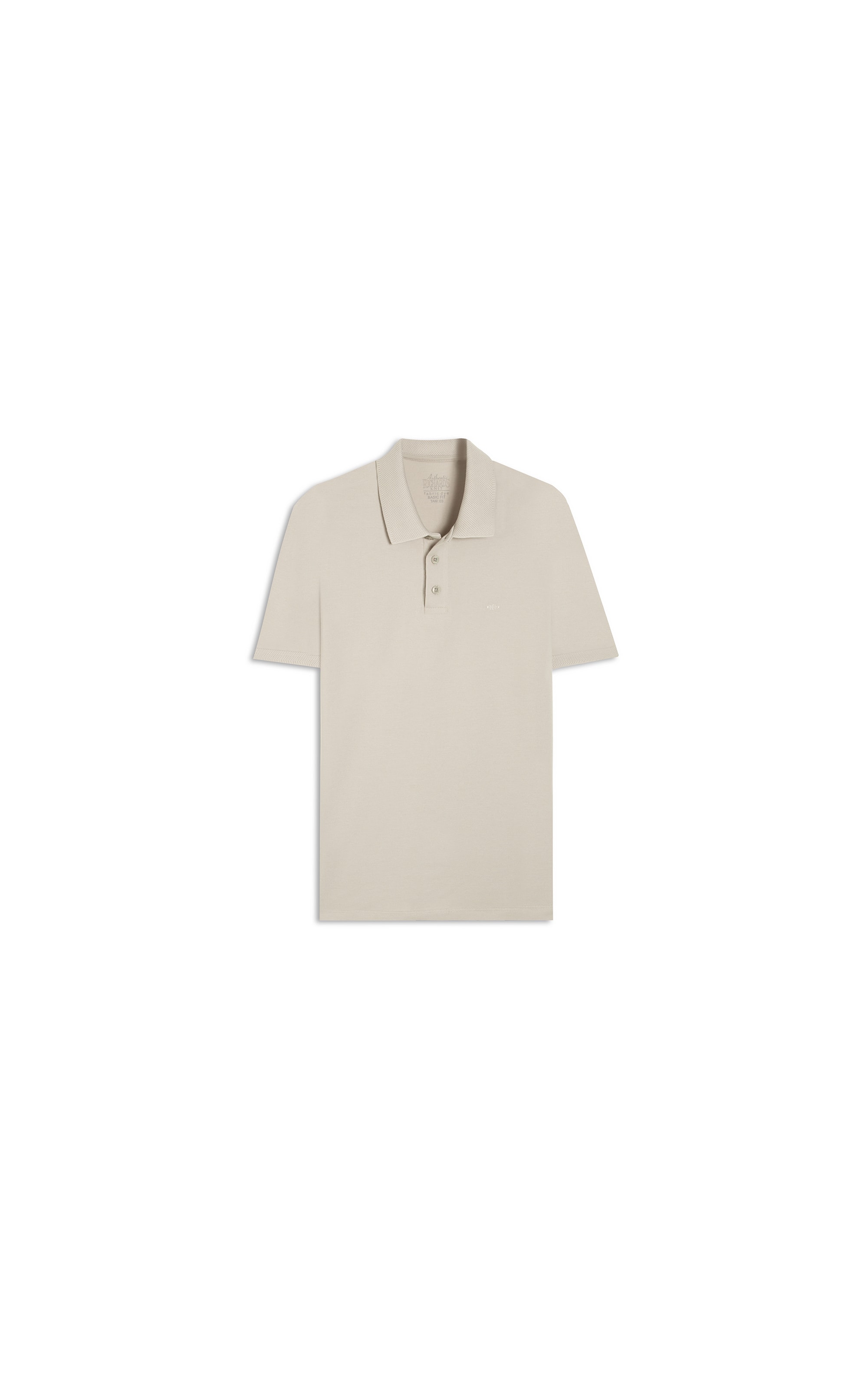 Polo Piquet Gola Jacquard Com Friso Bf Silver