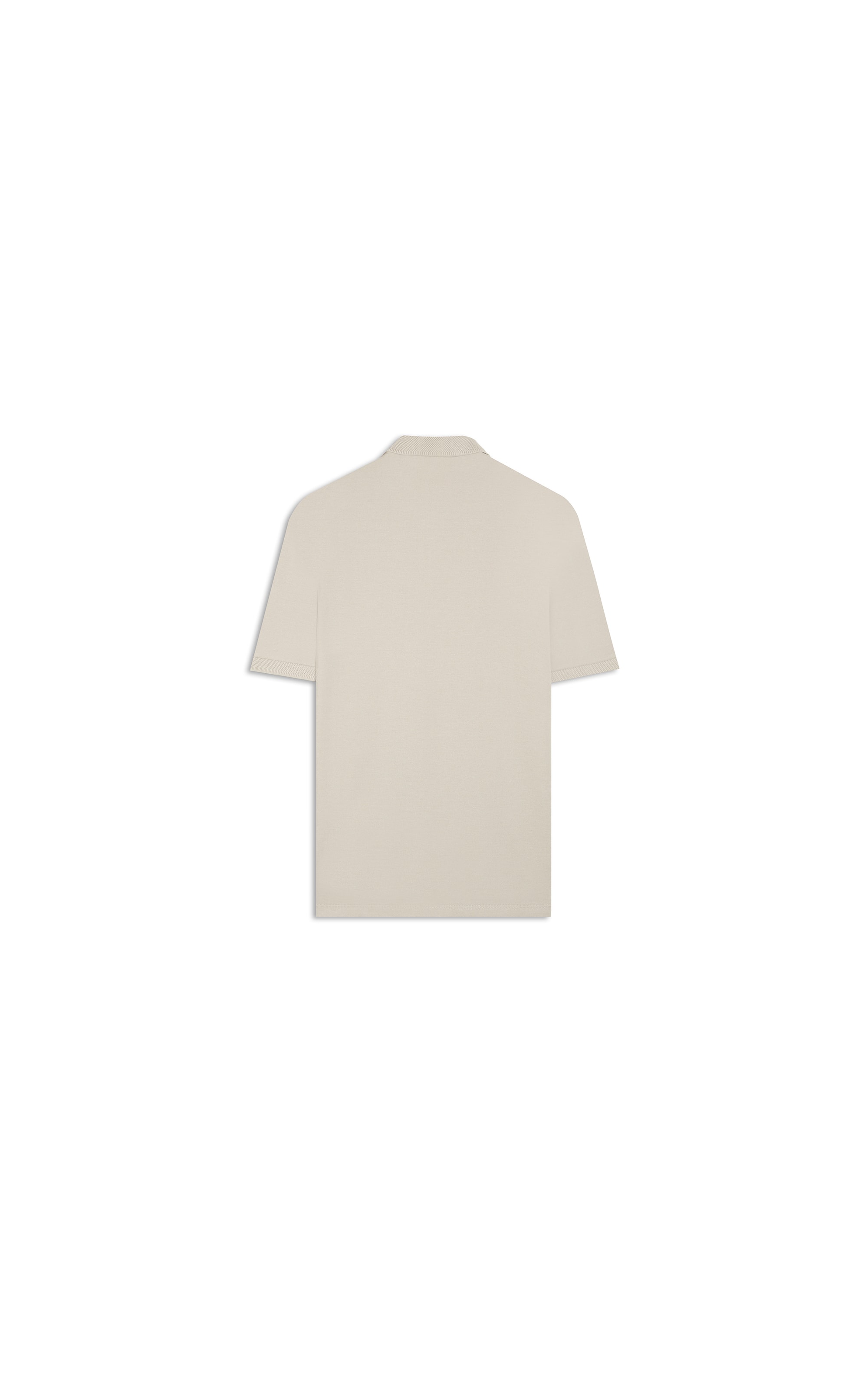 Polo Piquet Gola Jacquard Com Friso Bf Silver