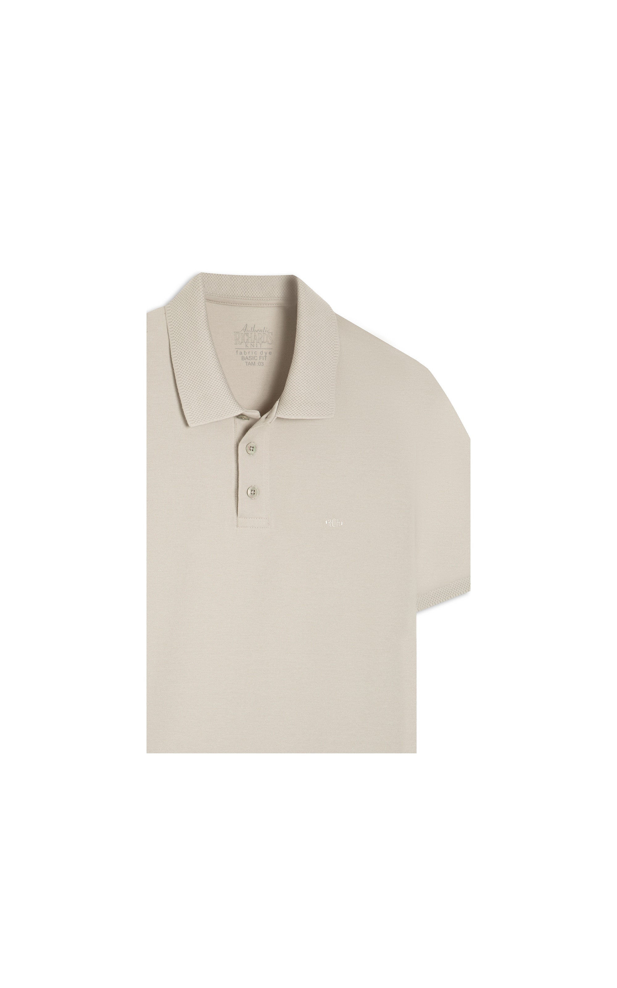 Polo Piquet Gola Jacquard Com Friso Bf Silver
