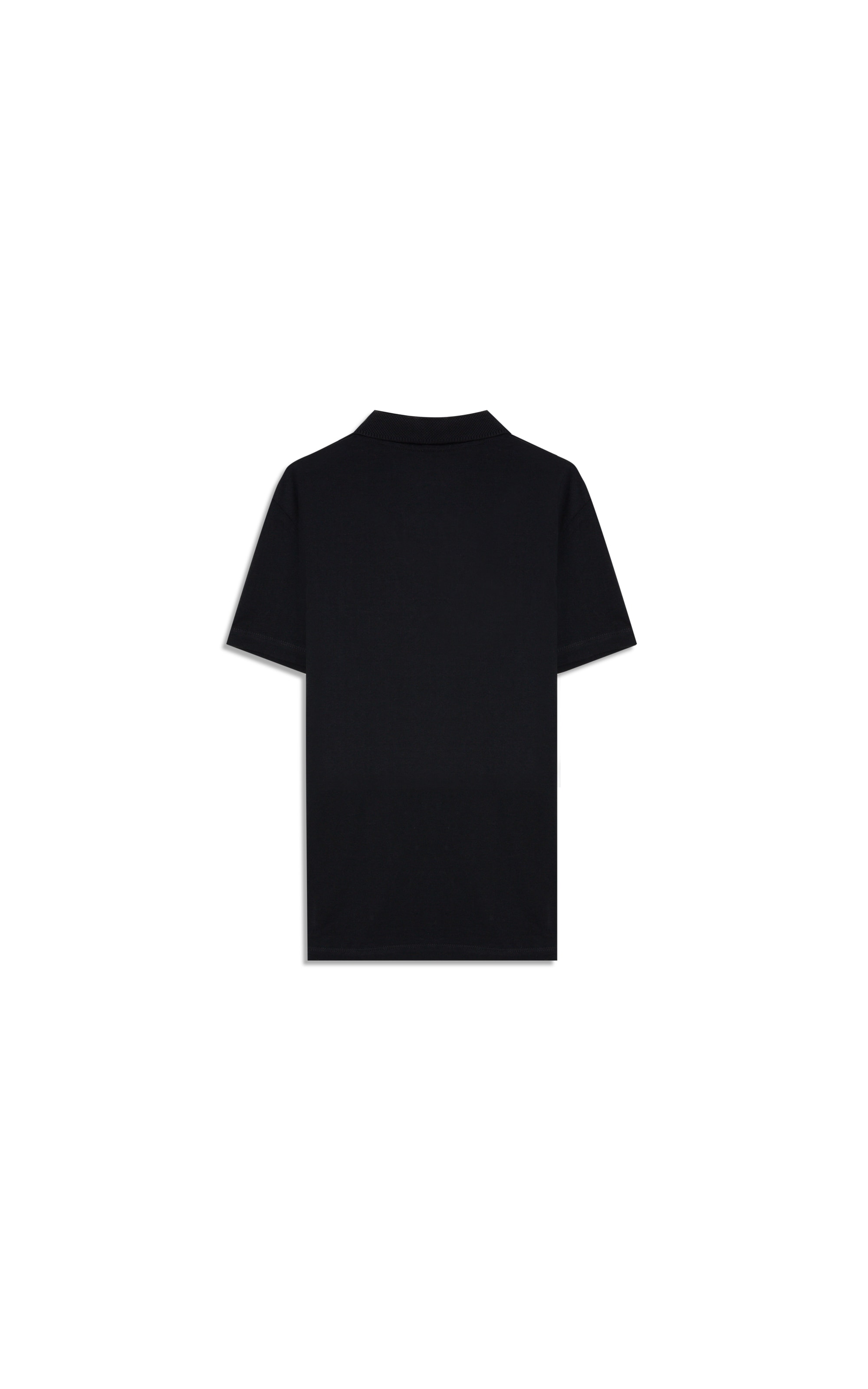 Polo Piquet Gola Jacquard Dark Navy